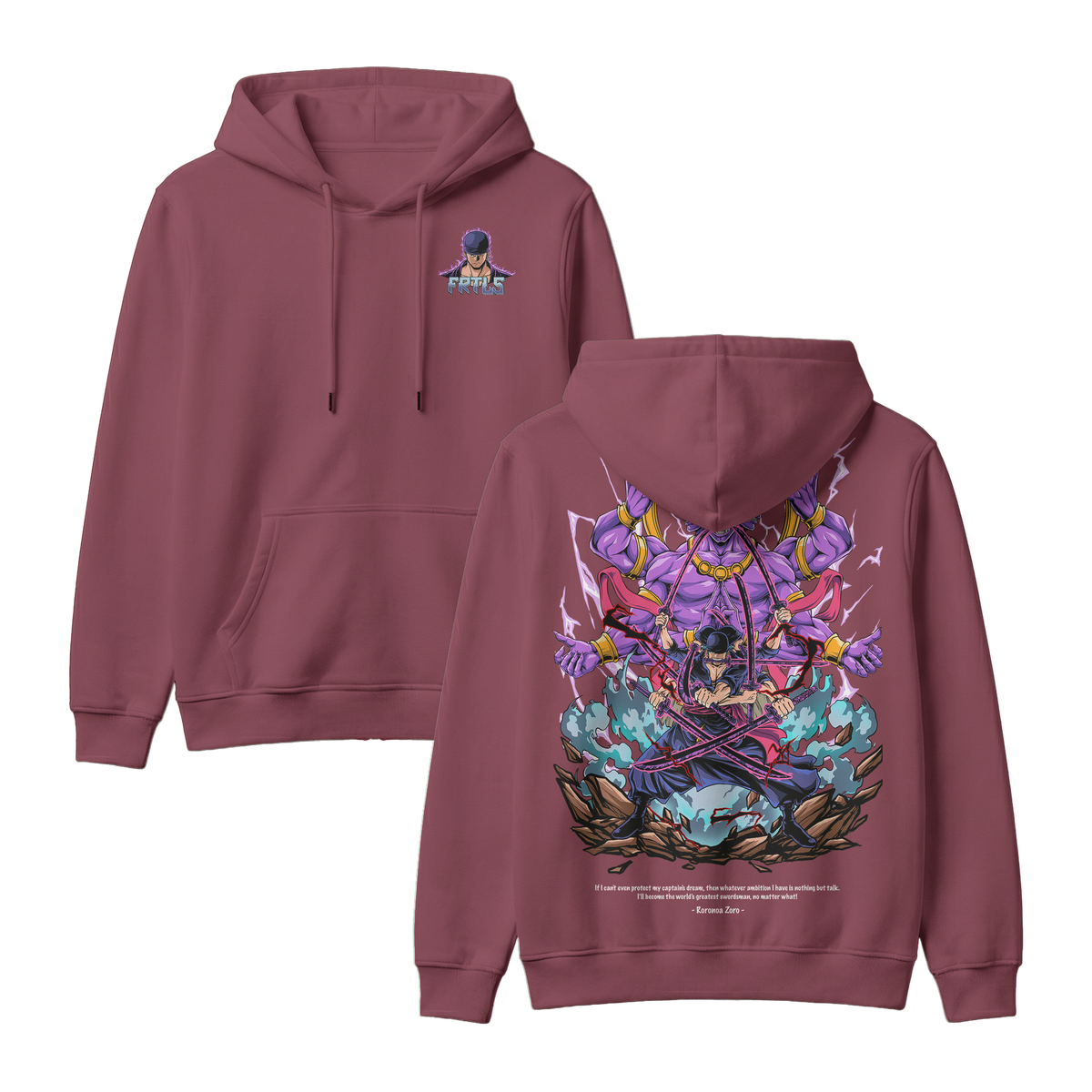 Anime One Piece Roronoa Zoro Pullover Hoodie - RZM002
