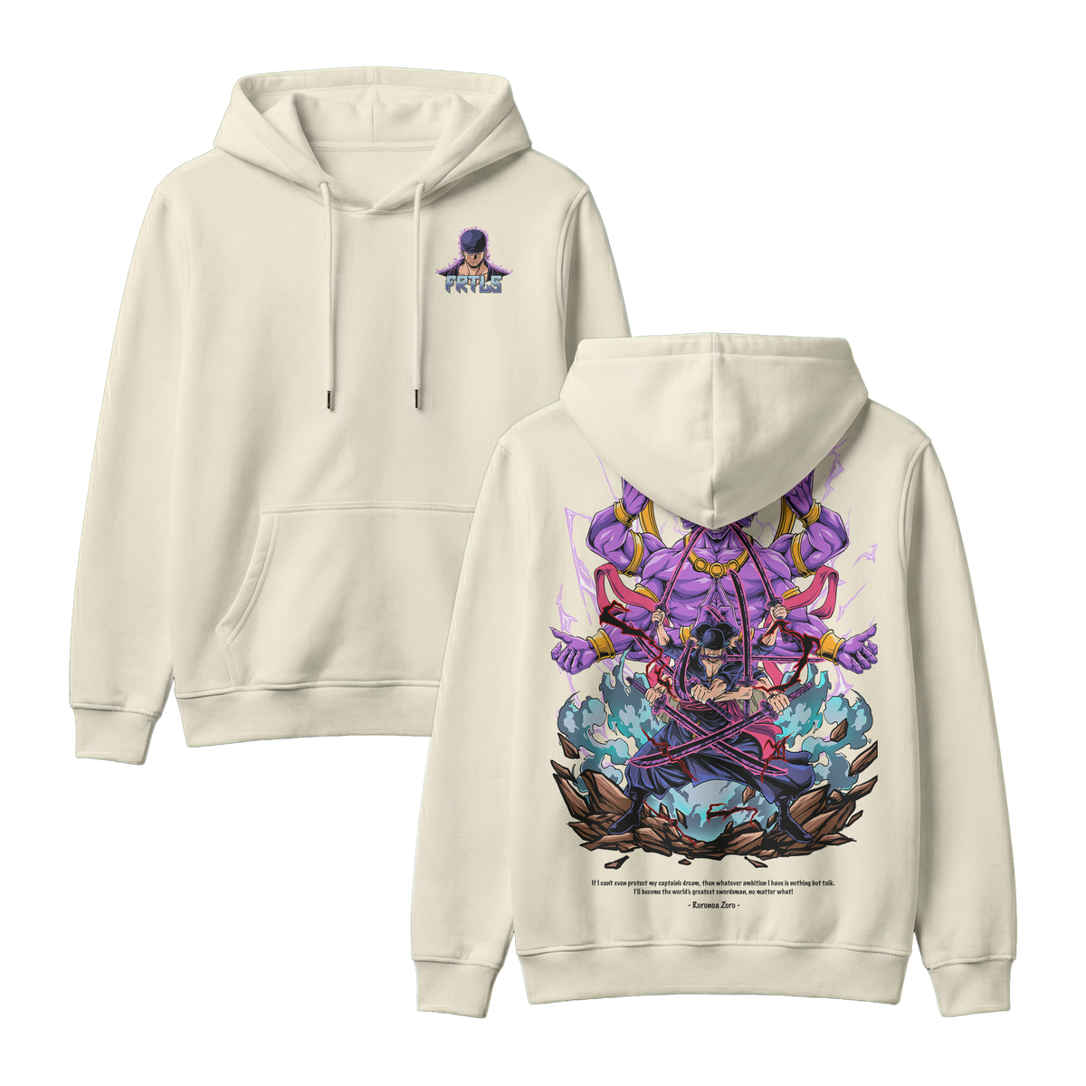 Anime One Piece Roronoa Zoro Pullover Hoodie - RZM002