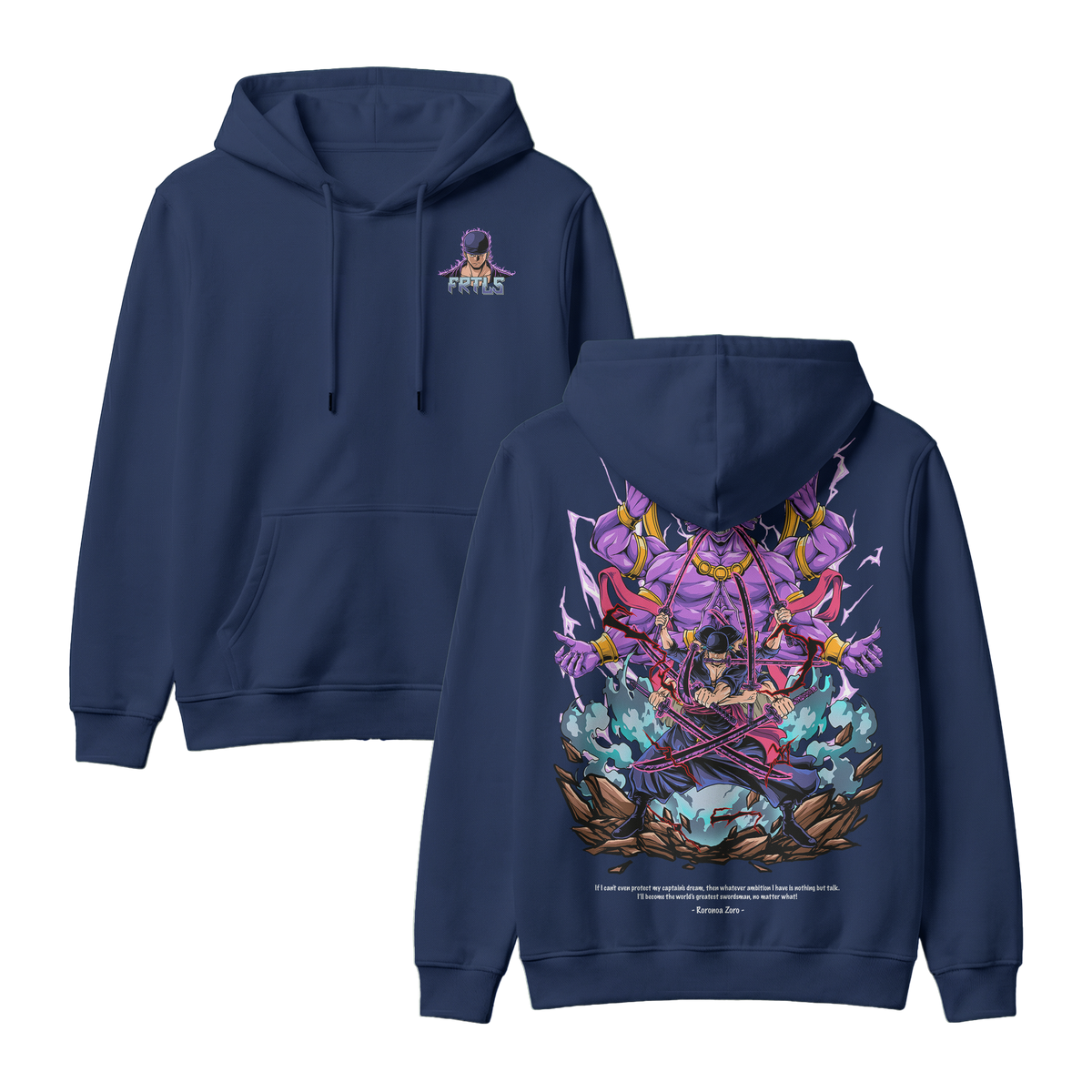 Anime One Piece Roronoa Zoro Pullover Hoodie - RZM002