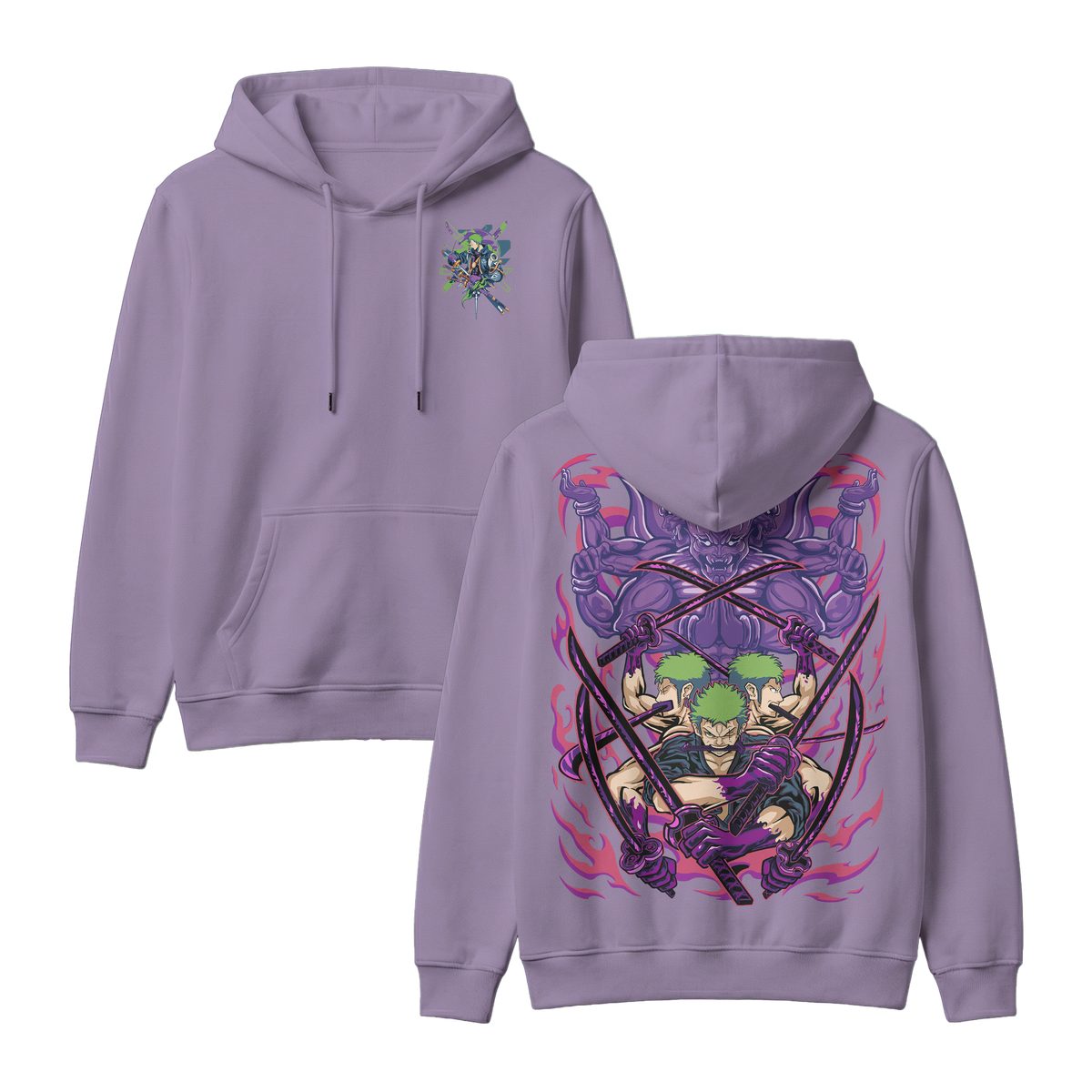 Anime One Piece Roronoa Zoro Pullover Hoodie - RZM004