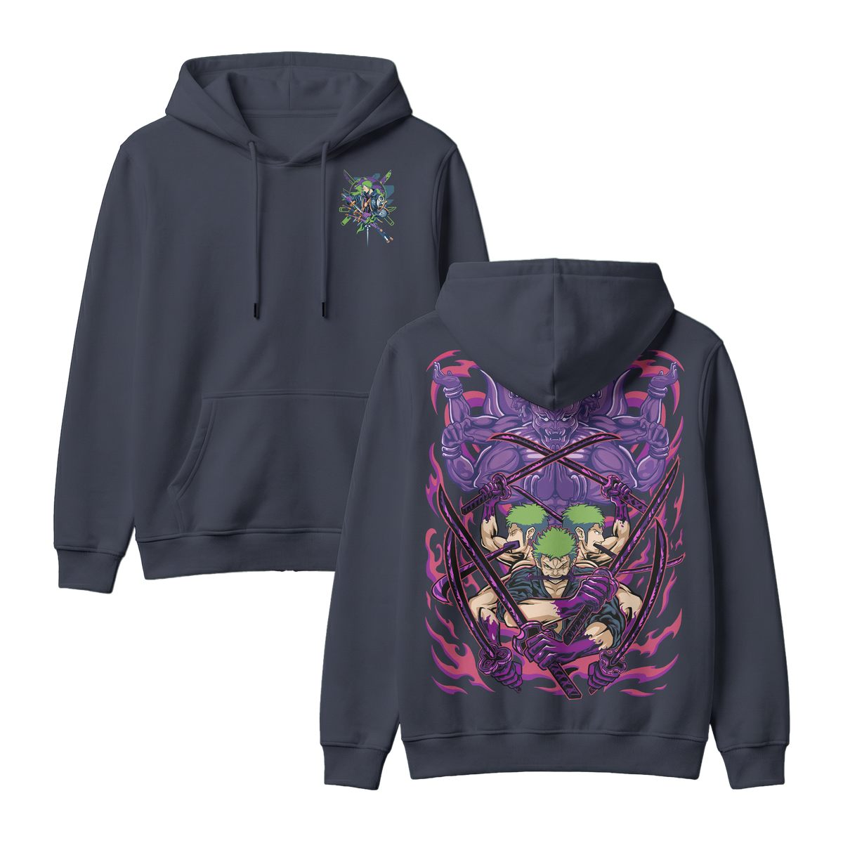 Anime One Piece Roronoa Zoro Pullover Hoodie - RZM004