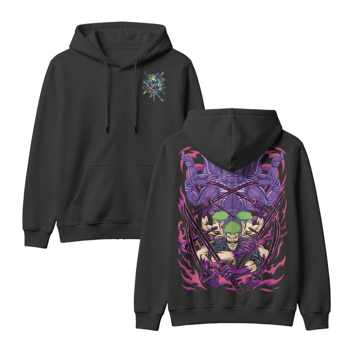 Anime One Piece Roronoa Zoro Pullover Hoodie - RZM004