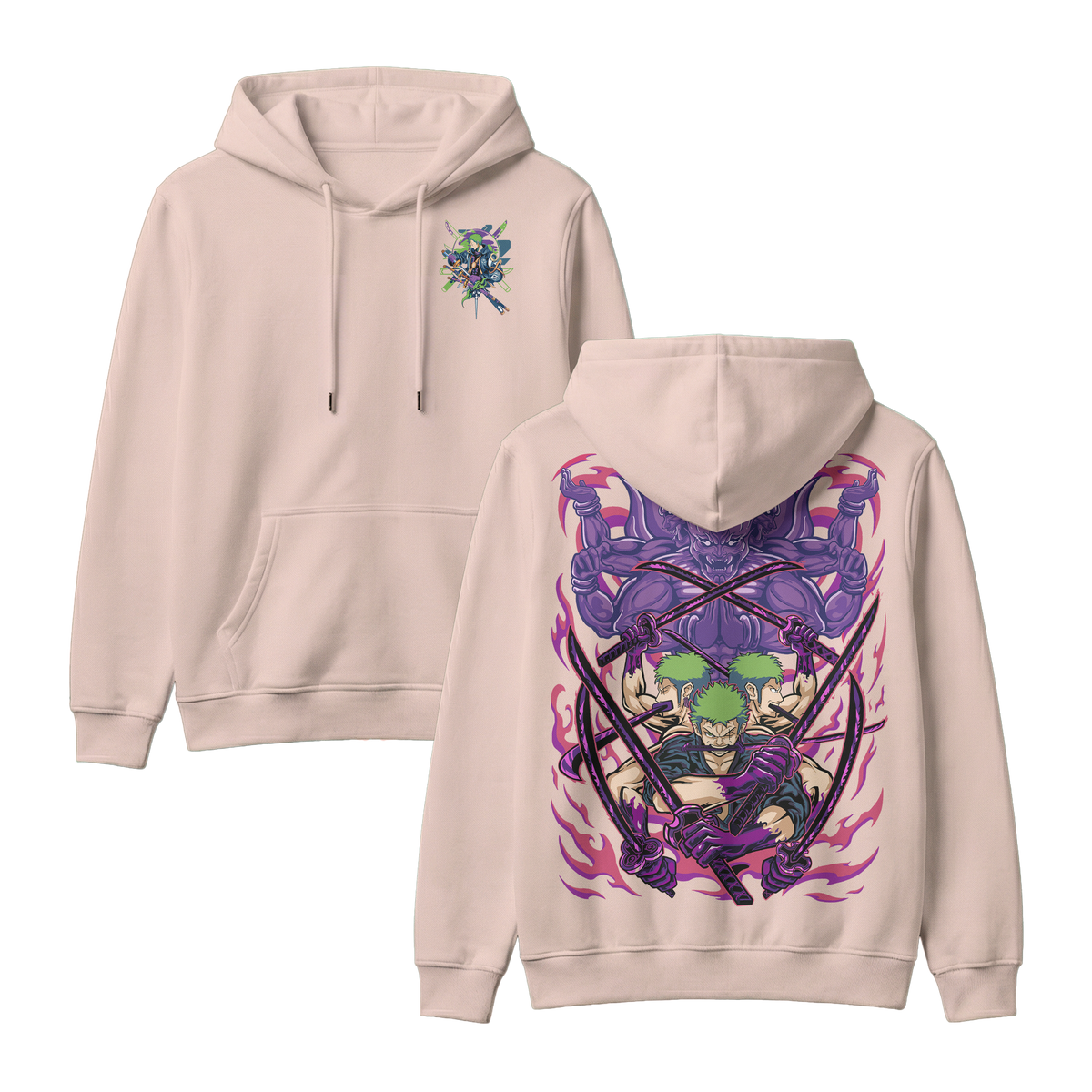 Anime One Piece Roronoa Zoro Pullover Hoodie - RZM004