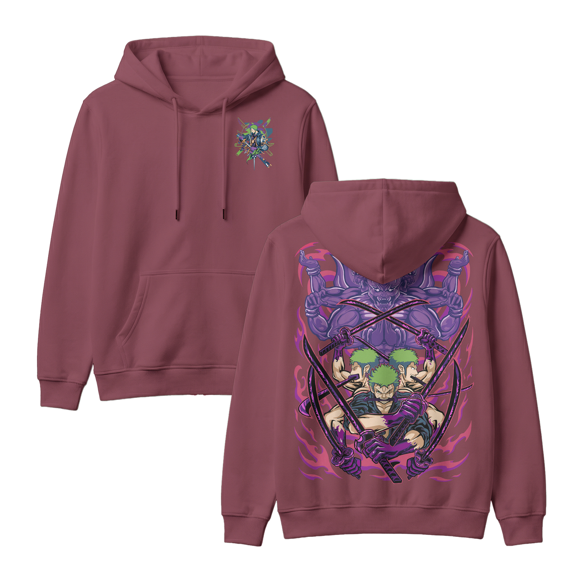 Anime One Piece Roronoa Zoro Pullover Hoodie - RZM004