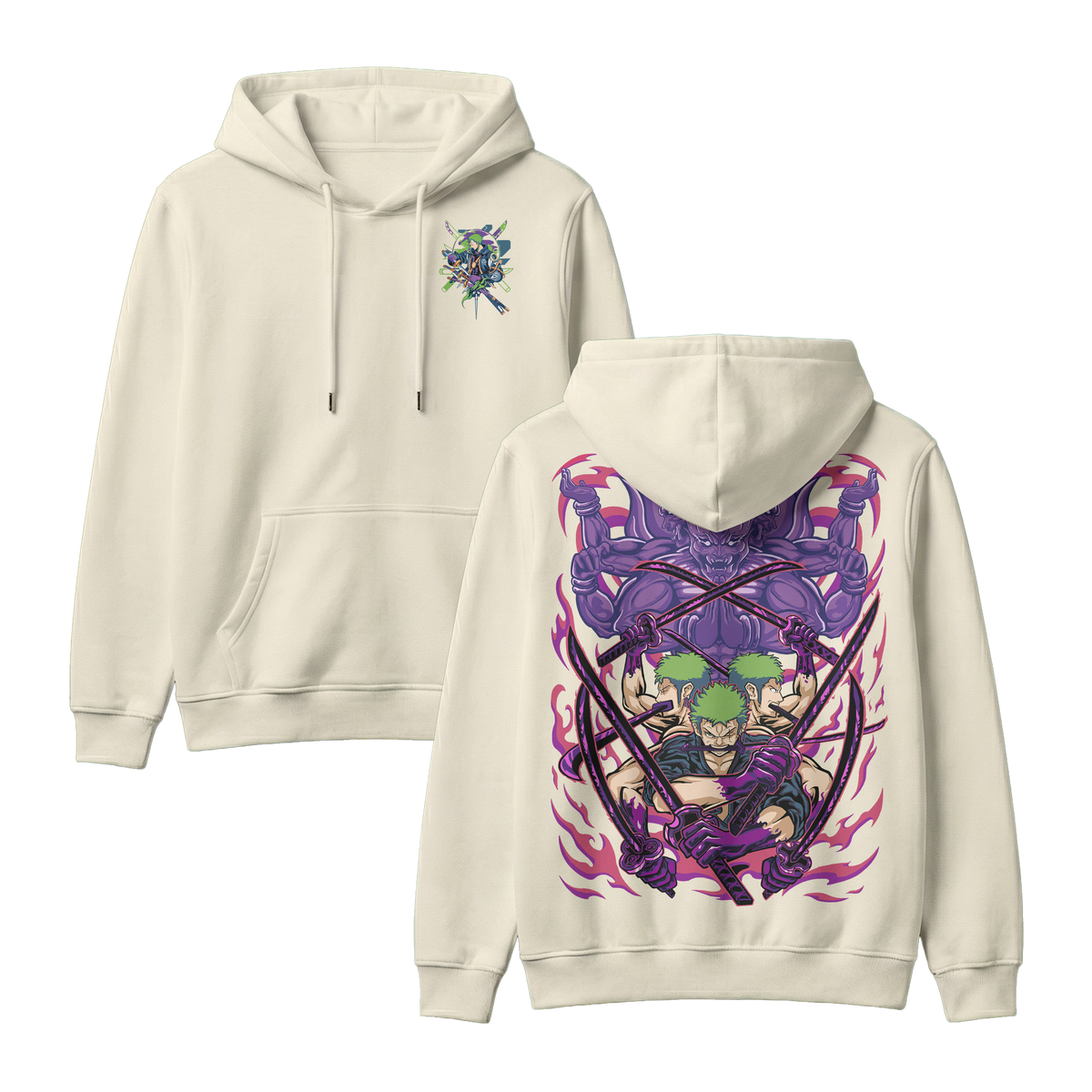 Anime One Piece Roronoa Zoro Pullover Hoodie - RZM004