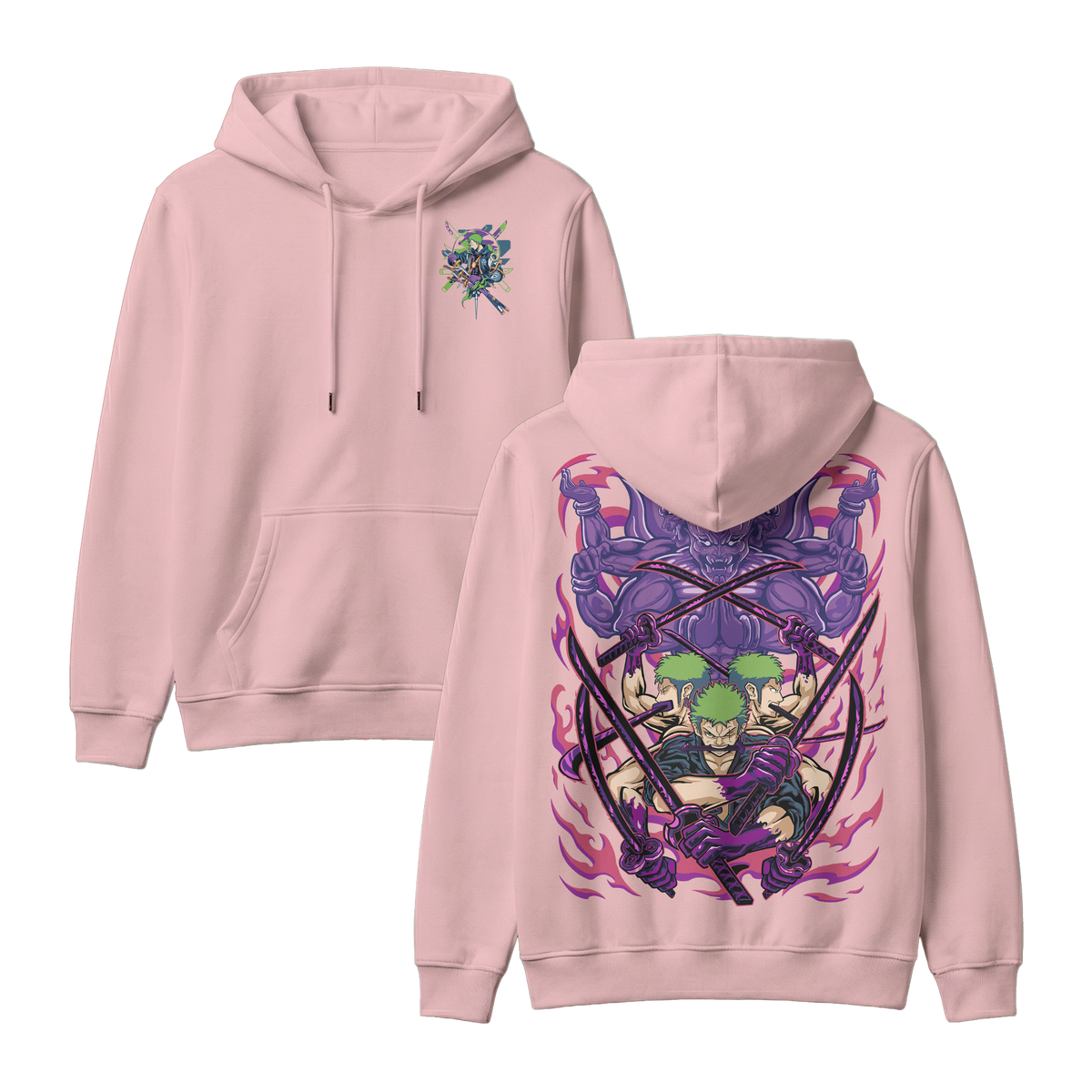 Anime One Piece Roronoa Zoro Pullover Hoodie - RZM004