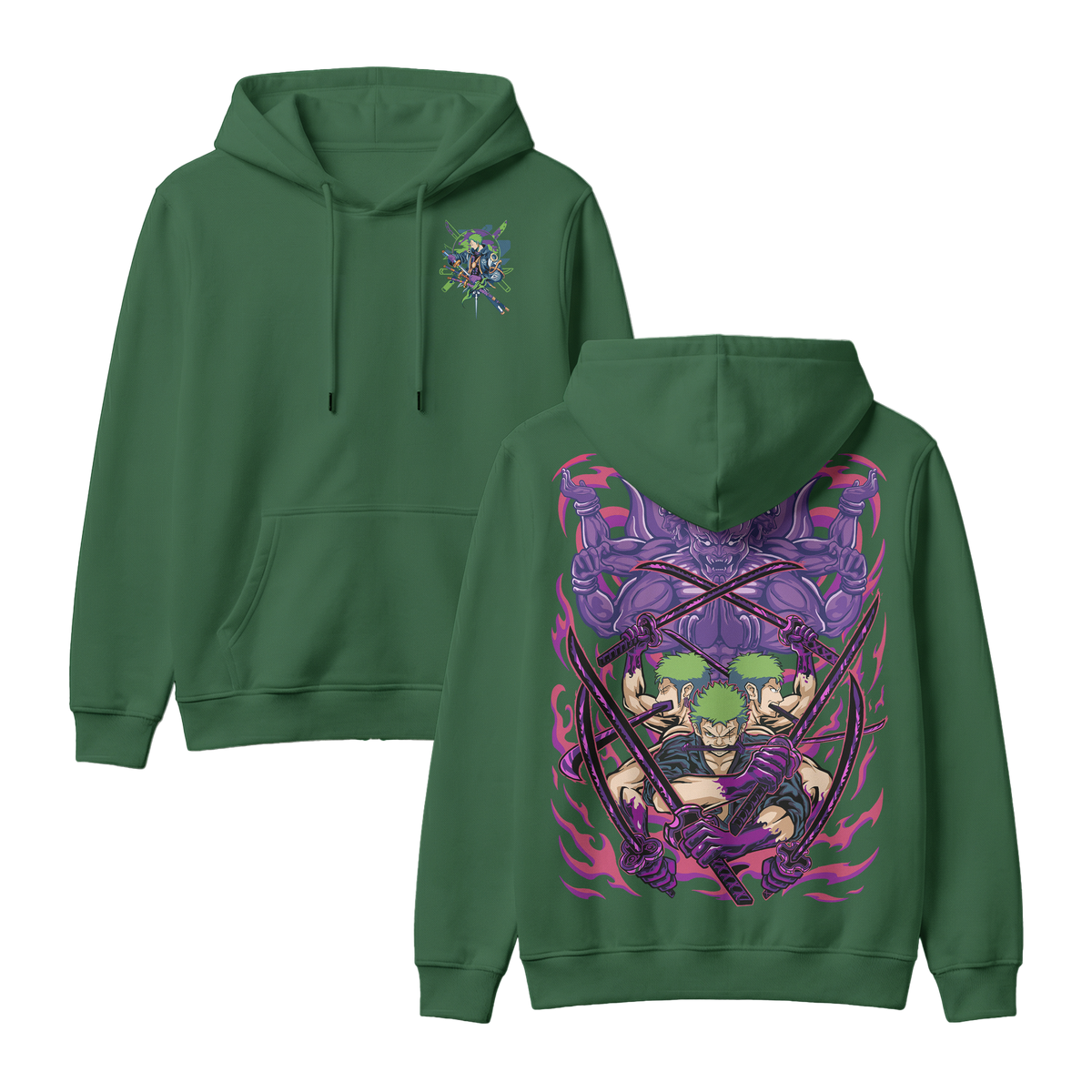 Anime One Piece Roronoa Zoro Pullover Hoodie - RZM004