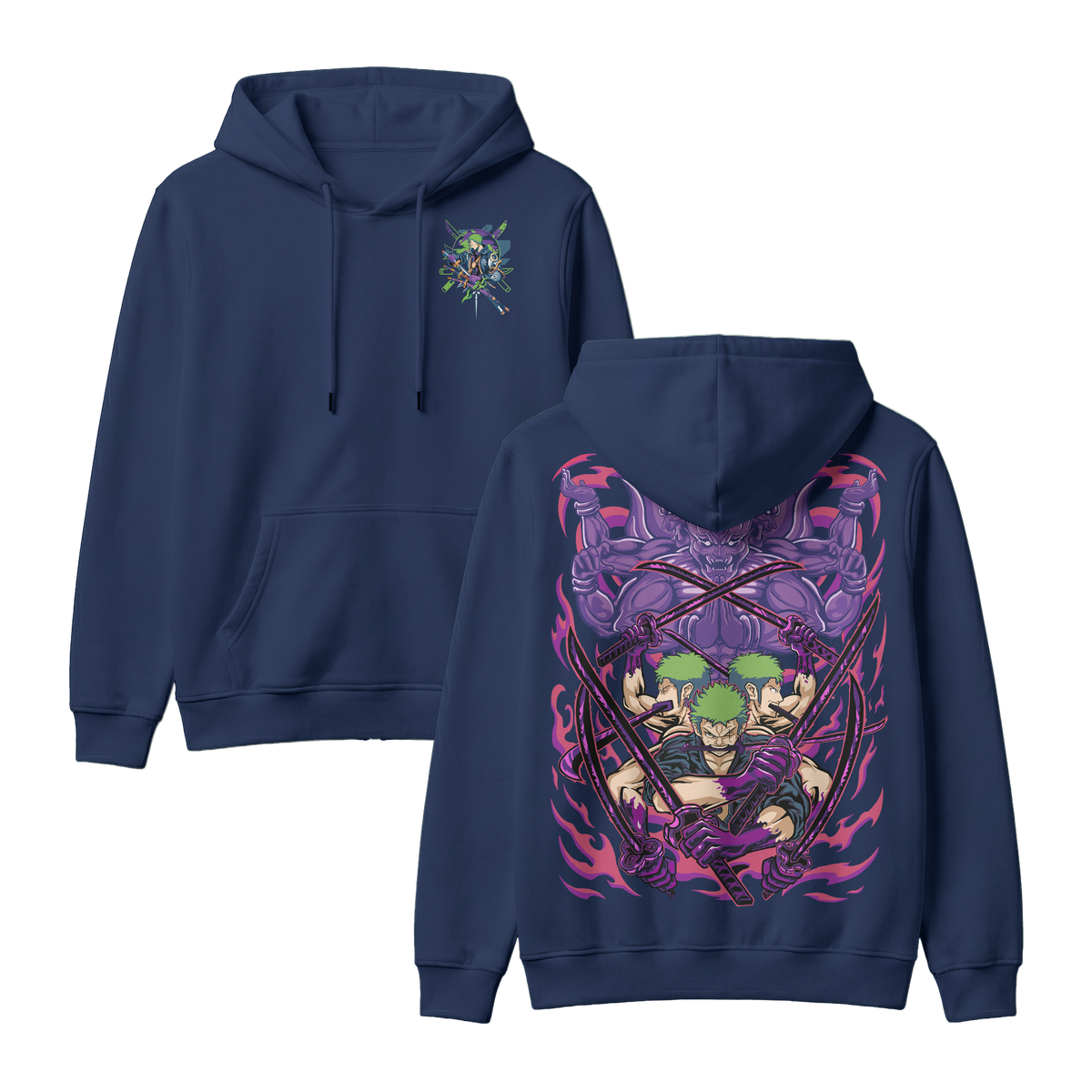 Anime One Piece Roronoa Zoro Pullover Hoodie - RZM004