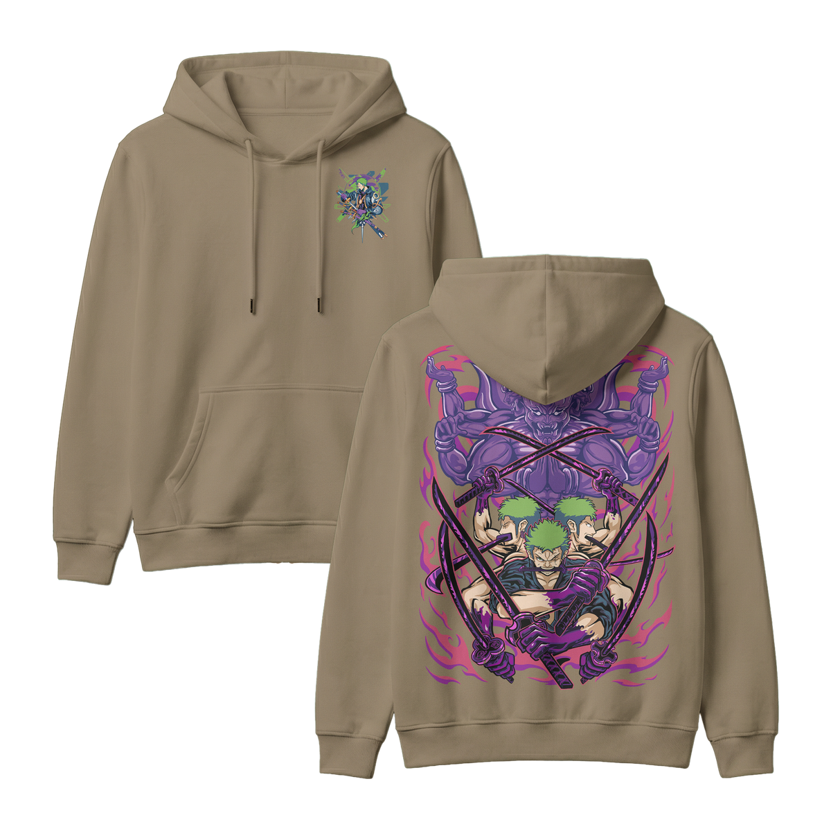 Anime One Piece Roronoa Zoro Pullover Hoodie - RZM004