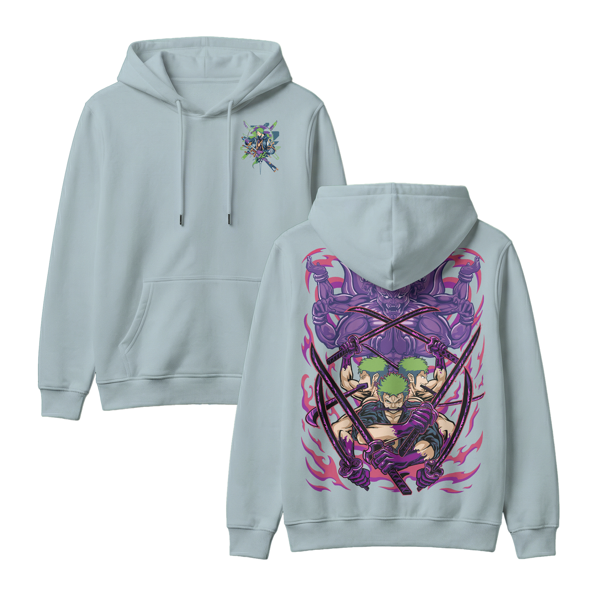 Anime One Piece Roronoa Zoro Pullover Hoodie - RZM004