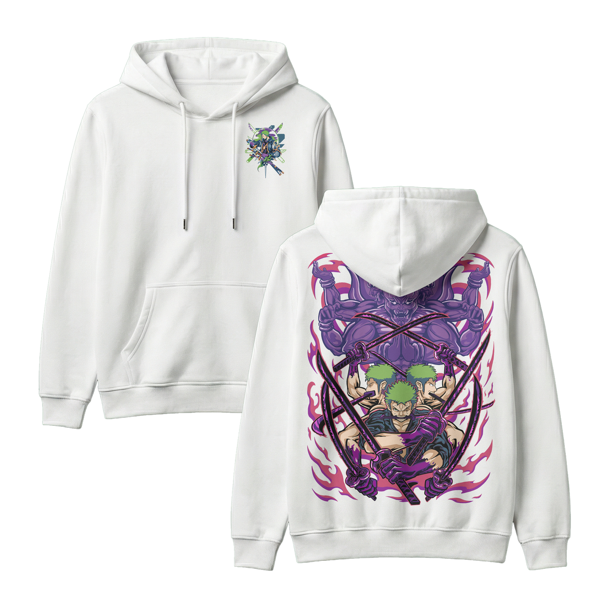 Anime One Piece Roronoa Zoro Pullover Hoodie - RZM004