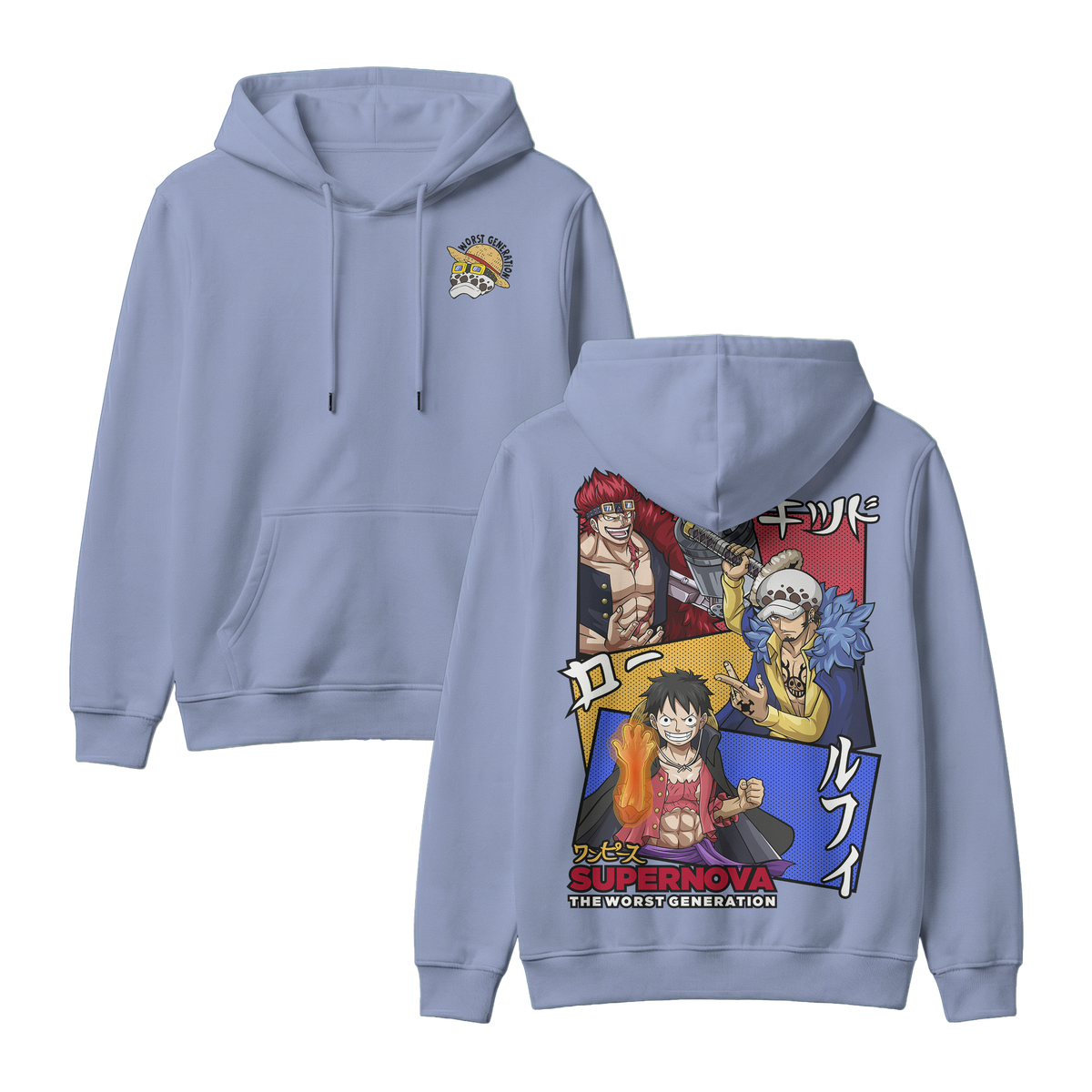 Anime One Piece Supernova The Worst Generation Pullover Hoodie - RZM007