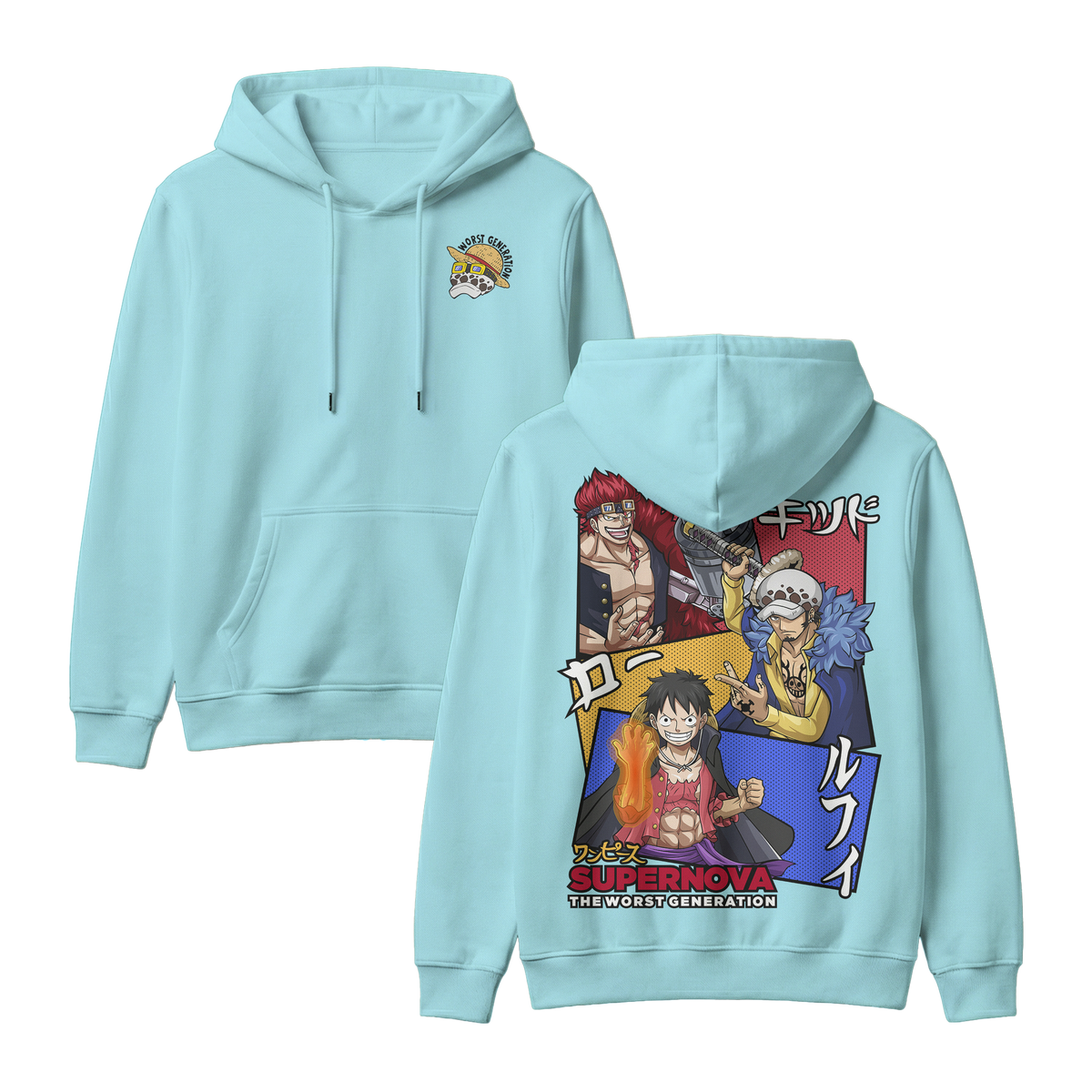 Anime One Piece Supernova The Worst Generation Pullover Hoodie - RZM007