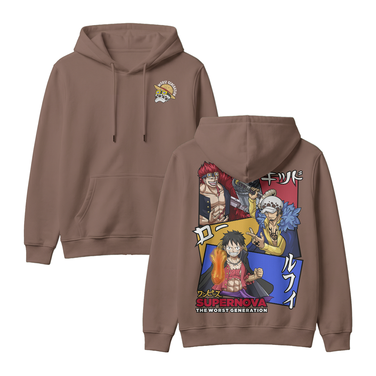 Anime One Piece Supernova The Worst Generation Pullover Hoodie - RZM007