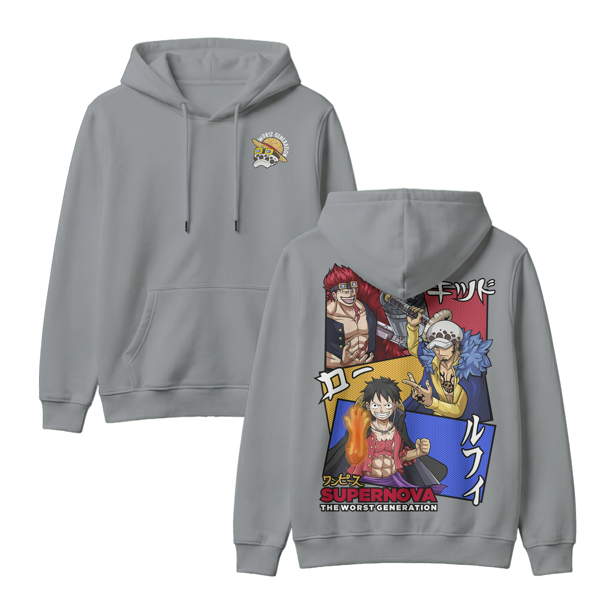 Anime One Piece Supernova The Worst Generation Pullover Hoodie - RZM007