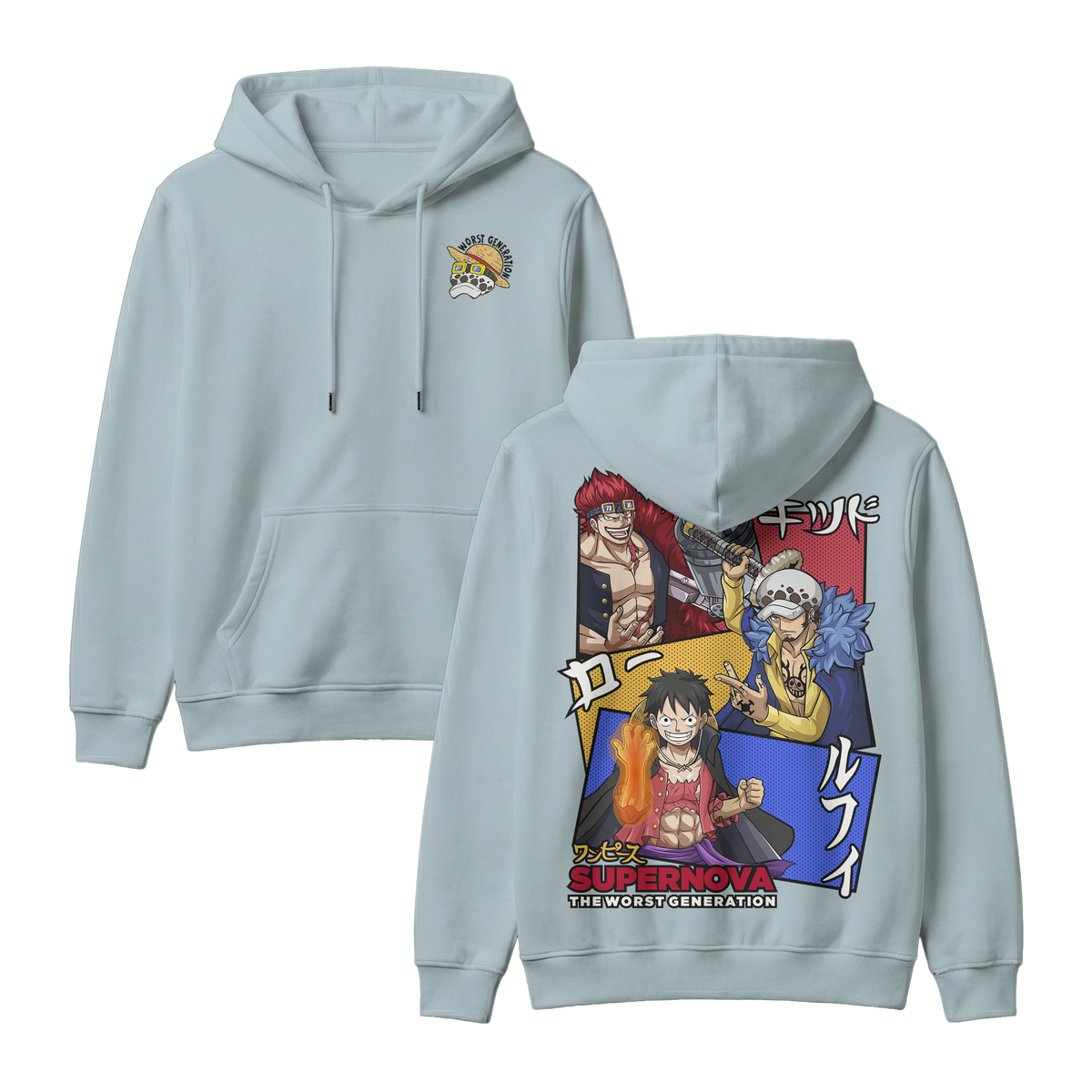 Anime One Piece Supernova The Worst Generation Pullover Hoodie - RZM007