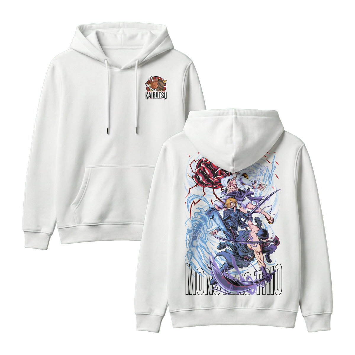 Anime One Piece Monster Trio Pullover Hoodie - RZM009