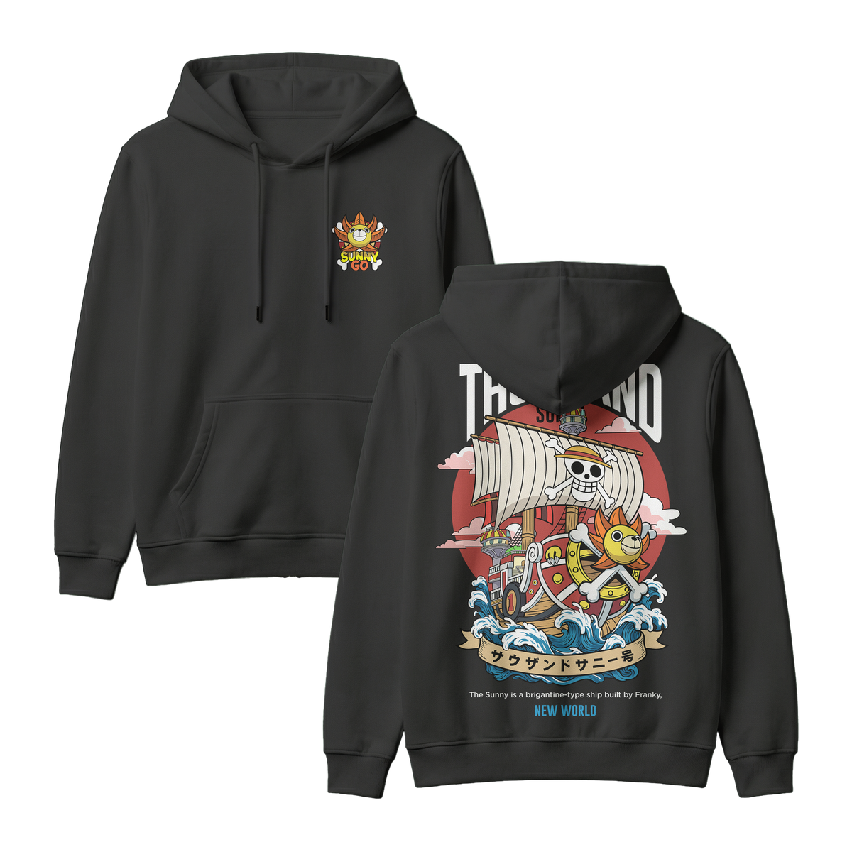 Anime One Piece Thousand Sunny Pullover Hoodie - RZM016