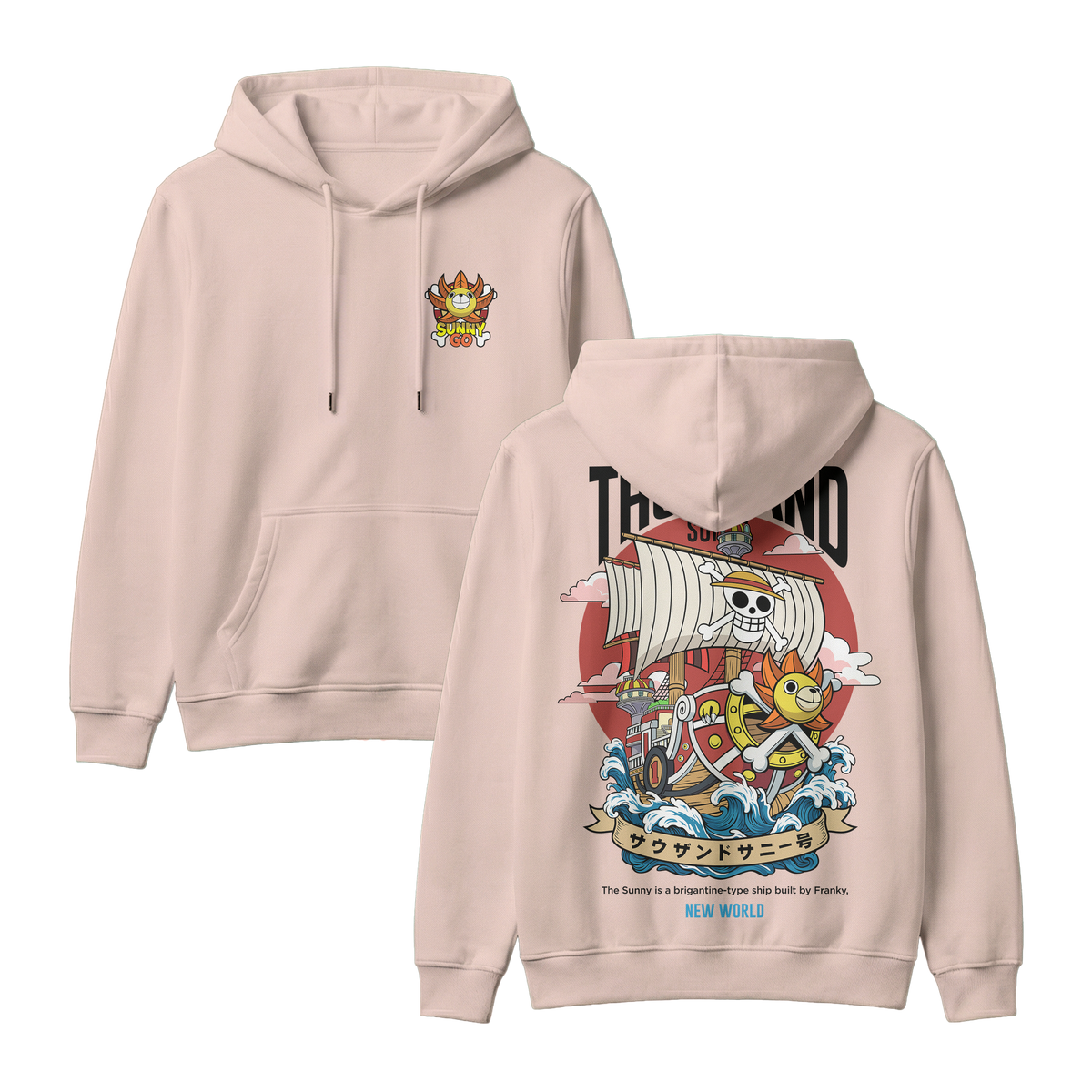 Anime One Piece Thousand Sunny Pullover Hoodie - RZM016