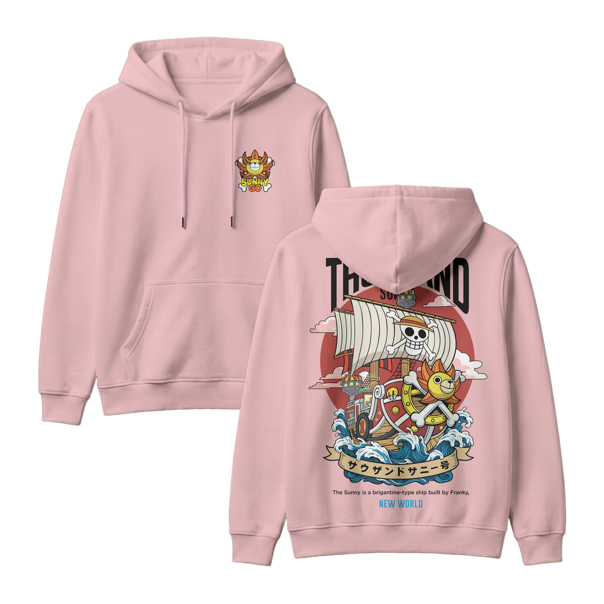 Anime One Piece Thousand Sunny Pullover Hoodie - RZM016