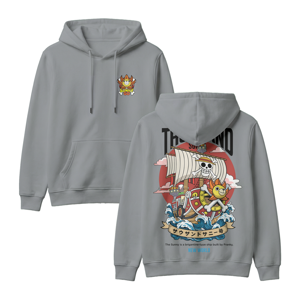 Anime One Piece Thousand Sunny Pullover Hoodie - RZM016