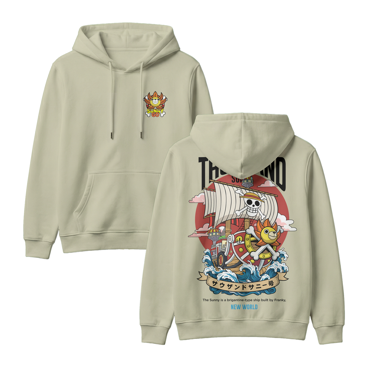 Anime One Piece Thousand Sunny Pullover Hoodie - RZM016