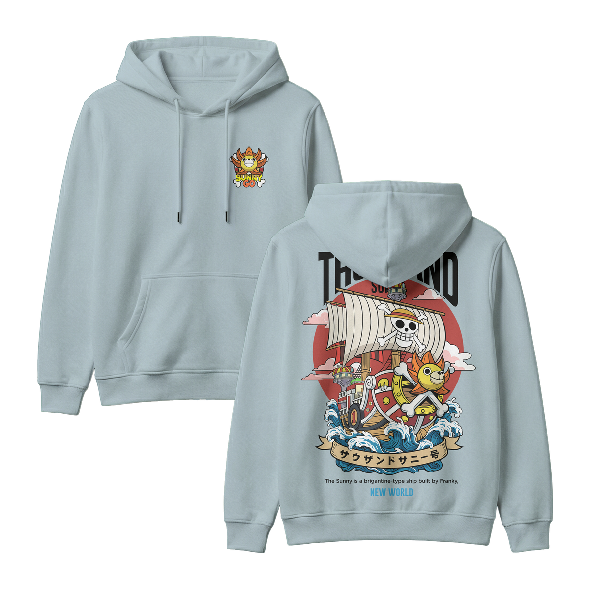 Anime One Piece Thousand Sunny Pullover Hoodie - RZM016