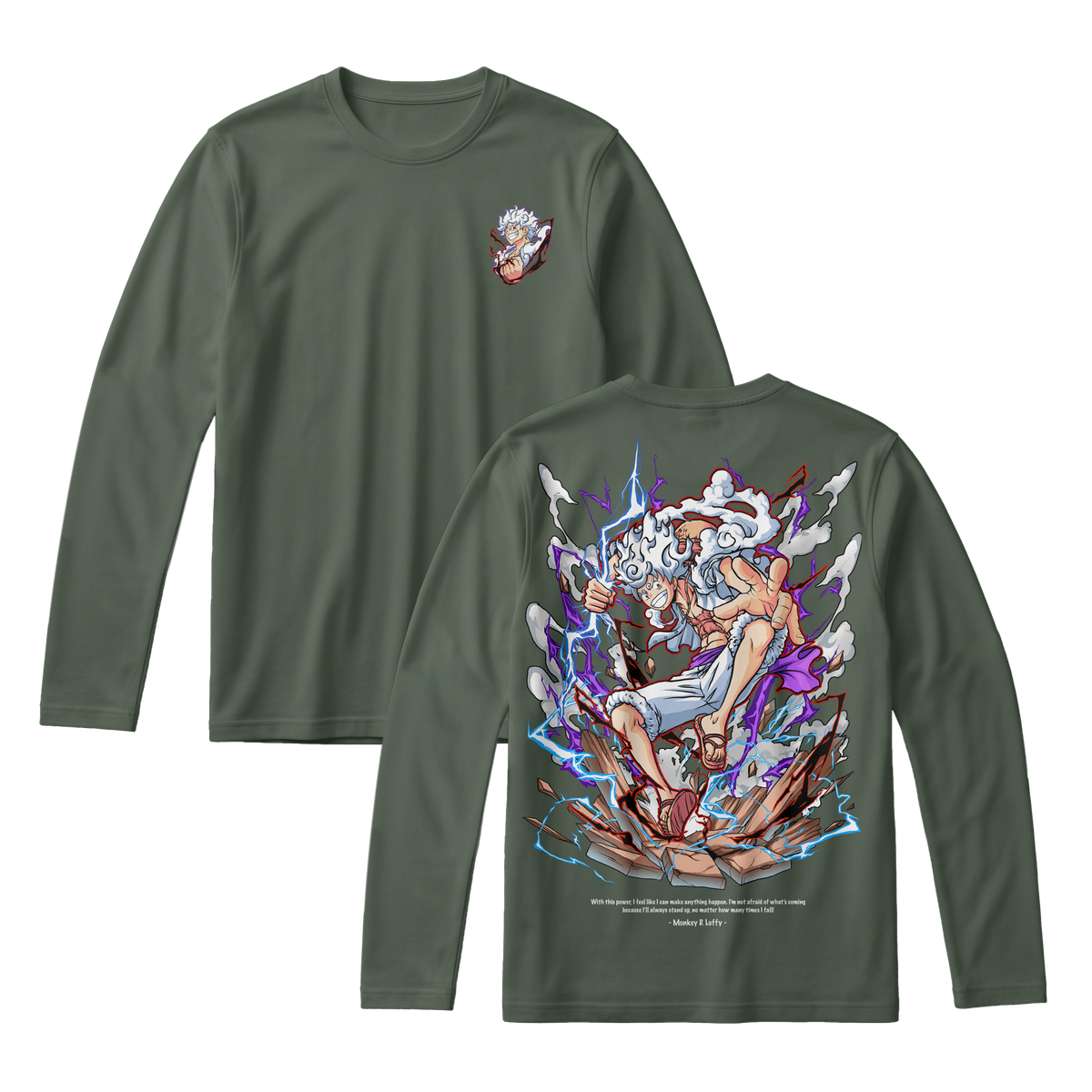 Anime One Piece Monkey D. Luffy Long Sleeve Tee - RZM001