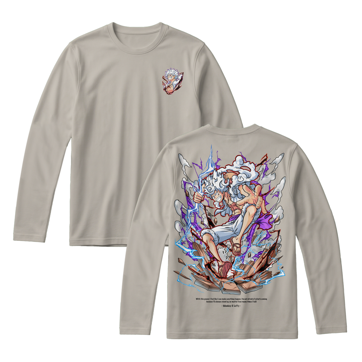 Anime One Piece Monkey D. Luffy Long Sleeve Tee - RZM001