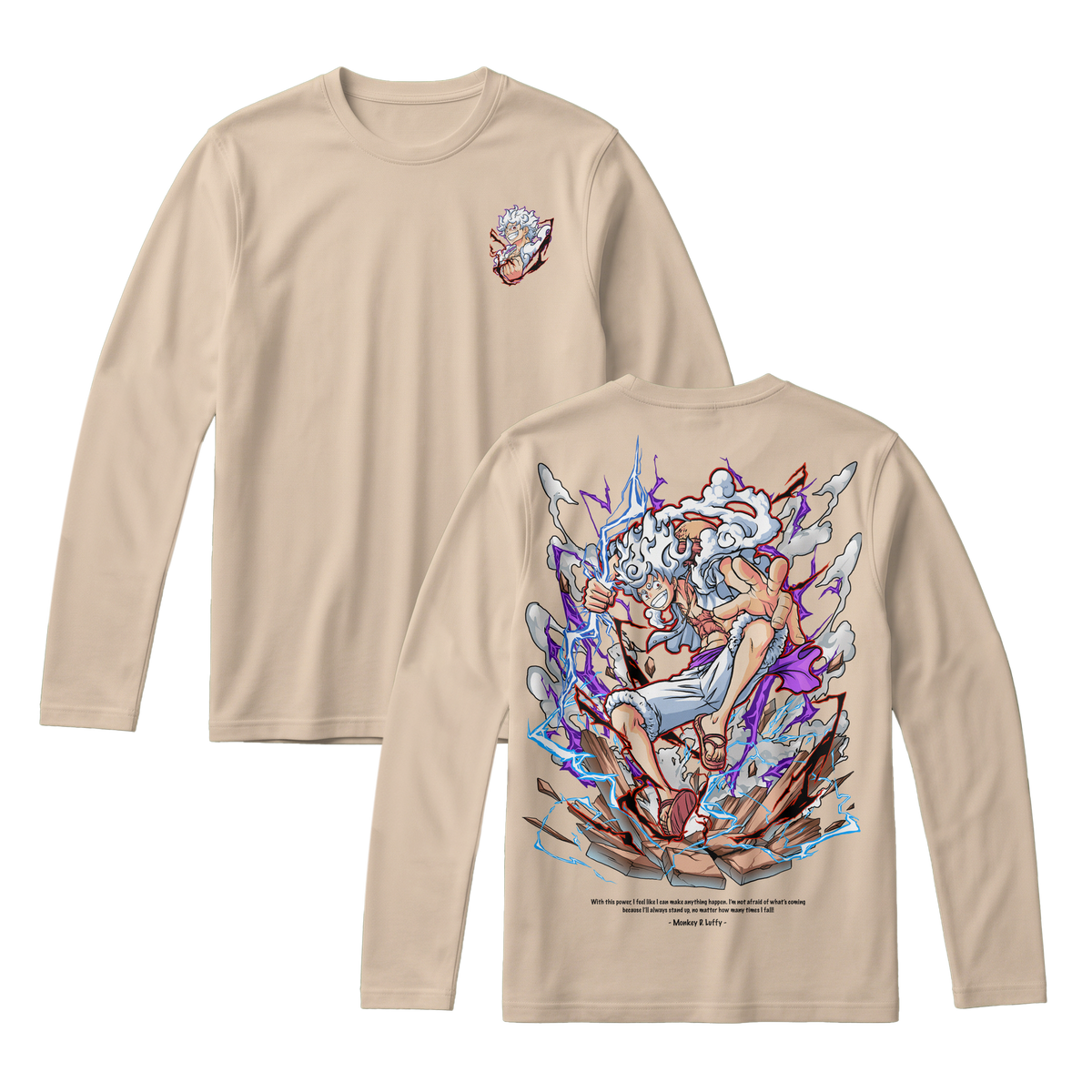 Anime One Piece Monkey D. Luffy Long Sleeve Tee - RZM001