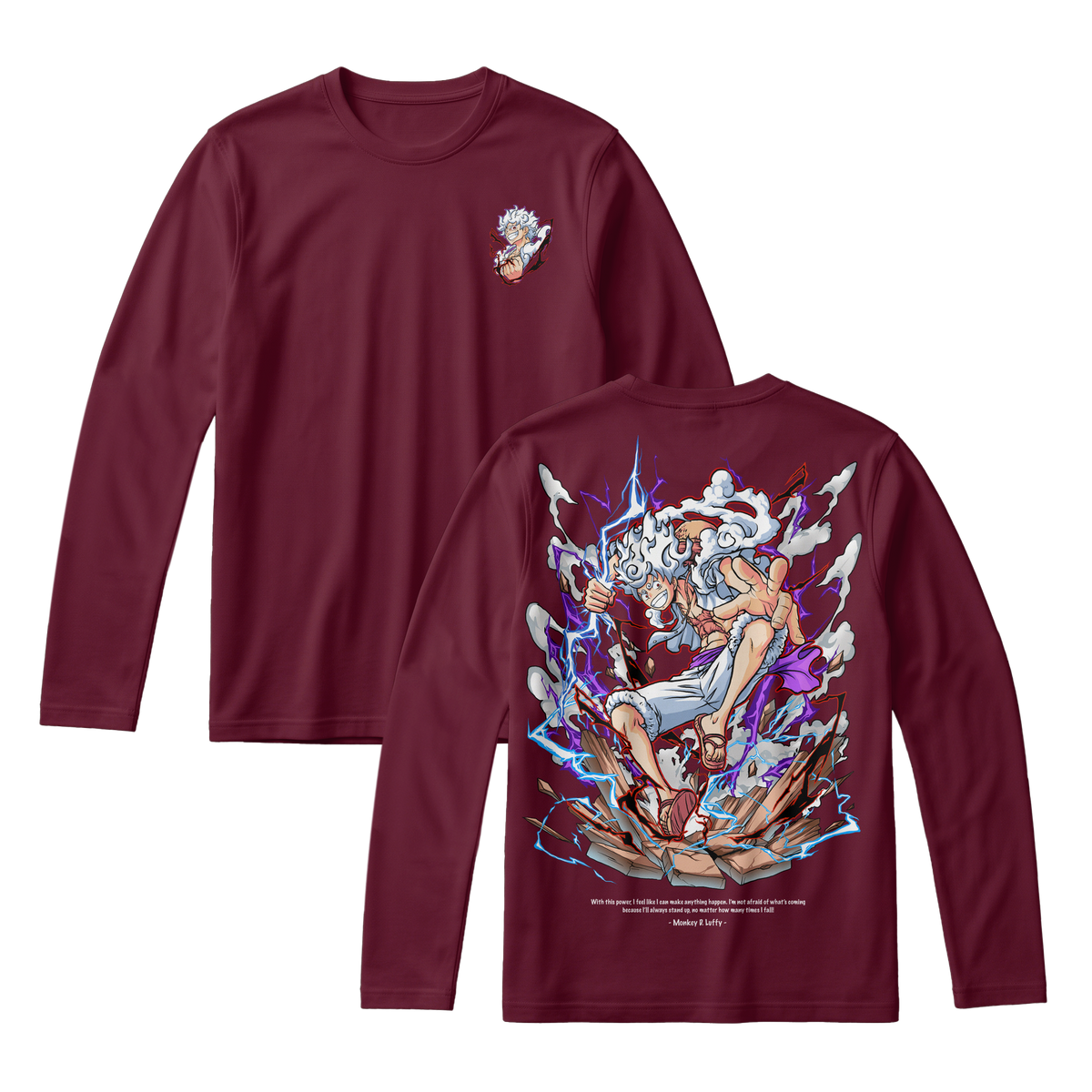Anime One Piece Monkey D. Luffy Long Sleeve Tee - RZM001