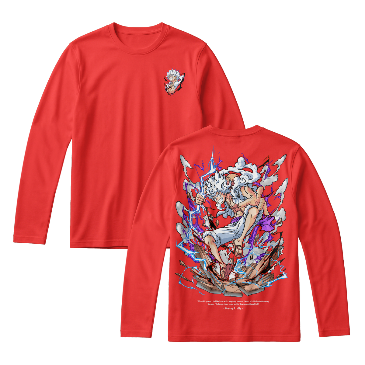 Anime One Piece Monkey D. Luffy Long Sleeve Tee - RZM001