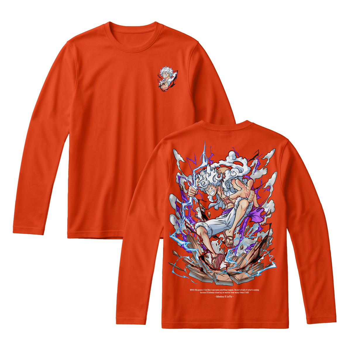 Anime One Piece Monkey D. Luffy Long Sleeve Tee - RZM001