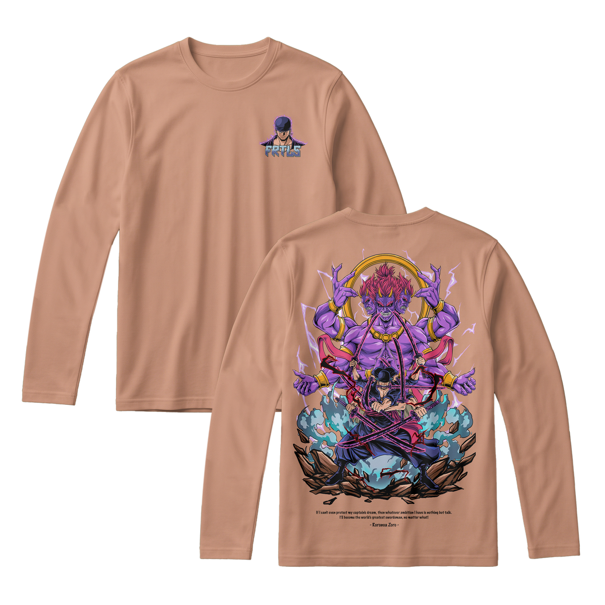 Anime One Piece Roronoa Zoro Long Sleeve Tee - RZM002