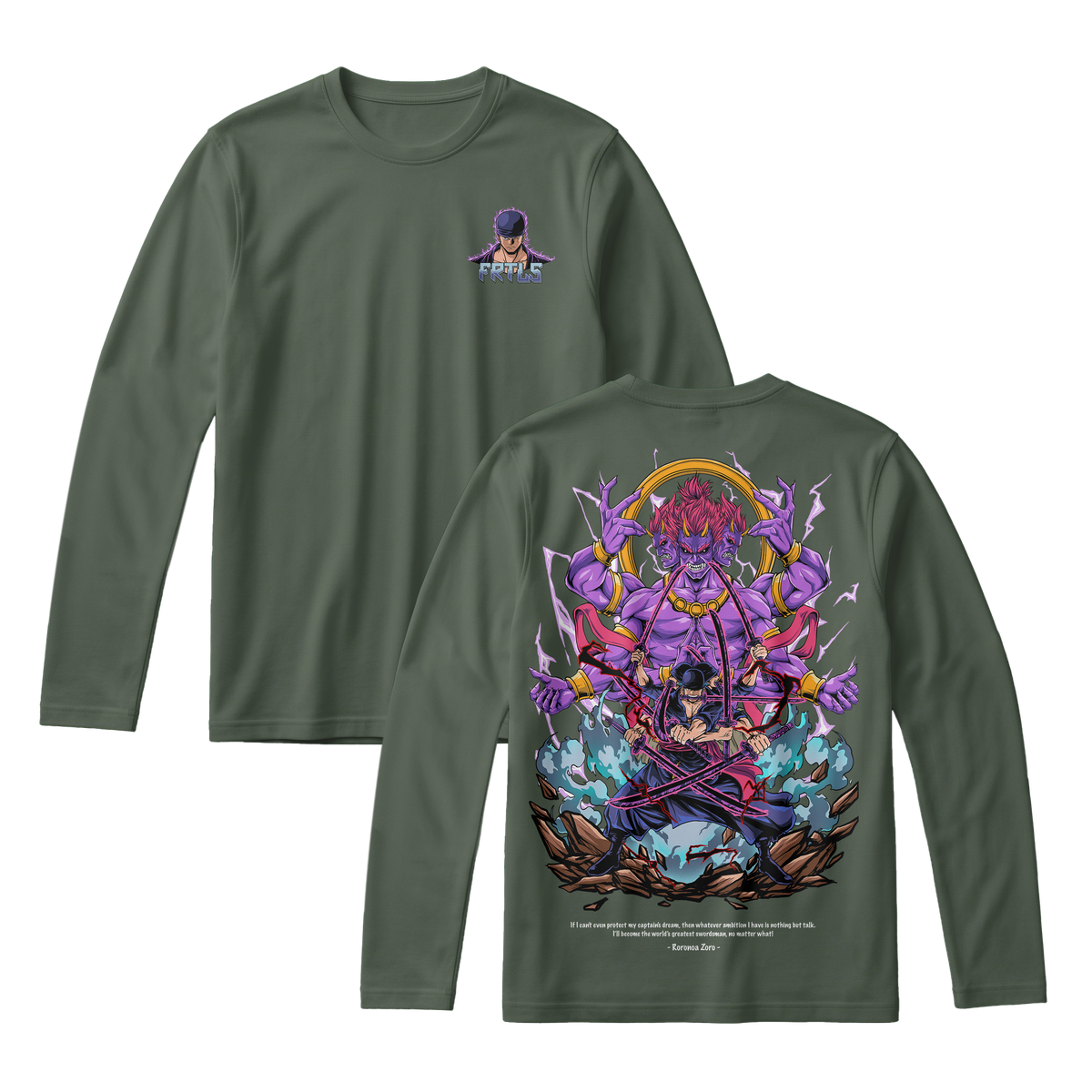 Anime One Piece Roronoa Zoro Long Sleeve Tee - RZM002