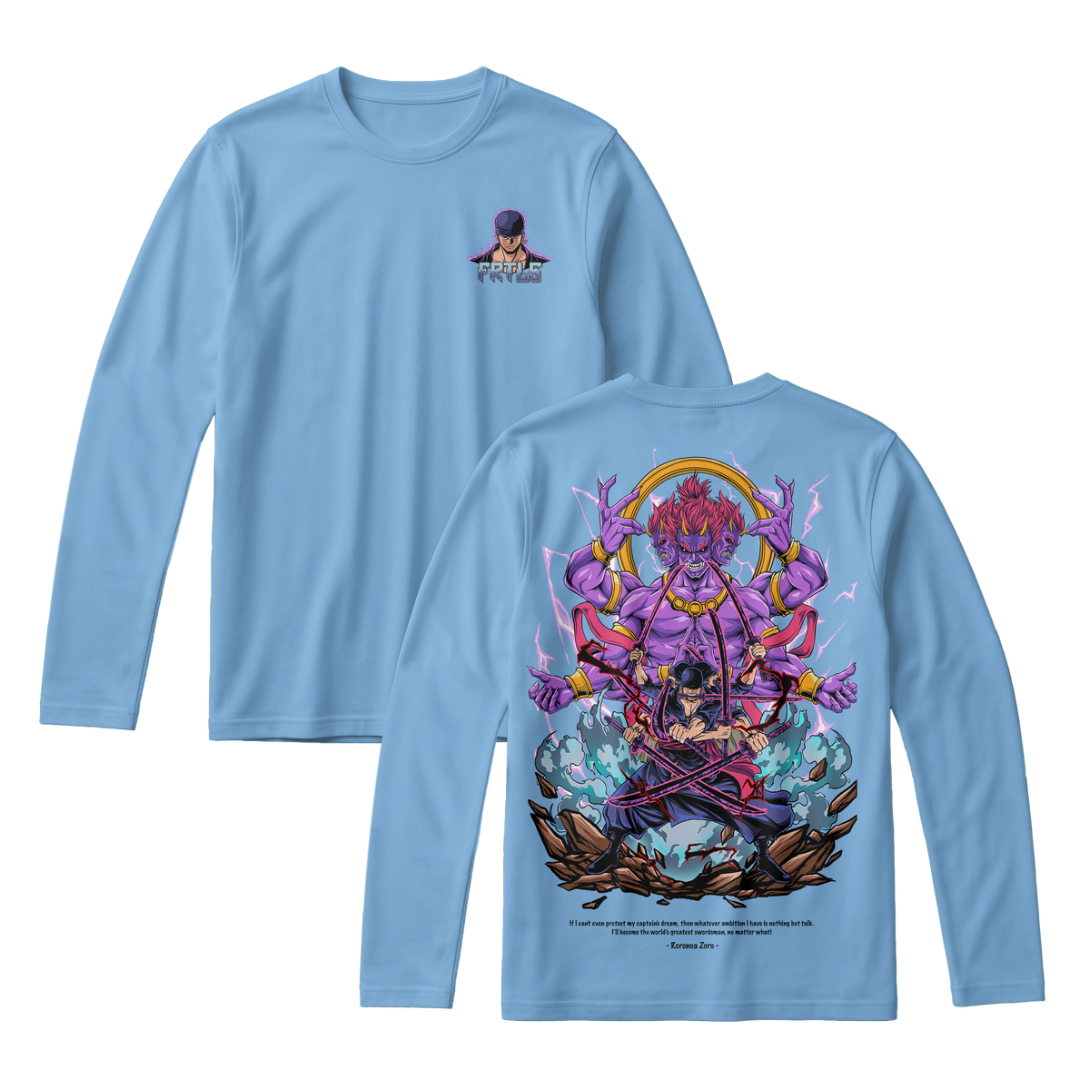Anime One Piece Roronoa Zoro Long Sleeve Tee - RZM002