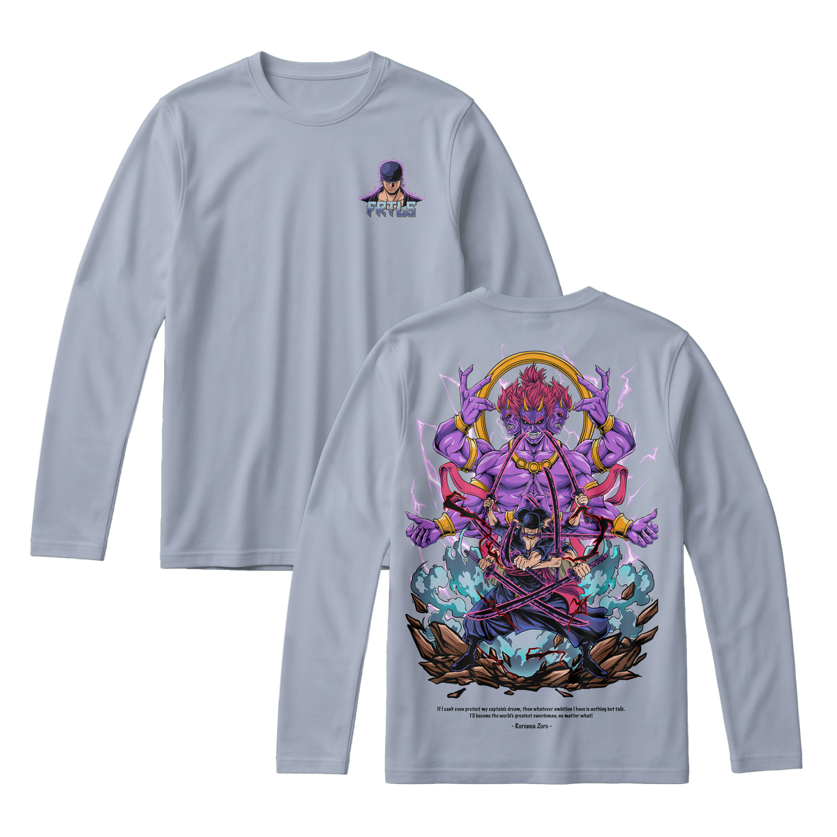 Anime One Piece Roronoa Zoro Long Sleeve Tee - RZM002