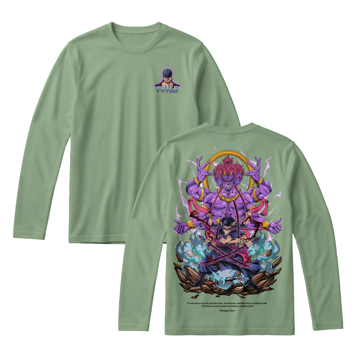 Anime One Piece Roronoa Zoro Long Sleeve Tee - RZM002