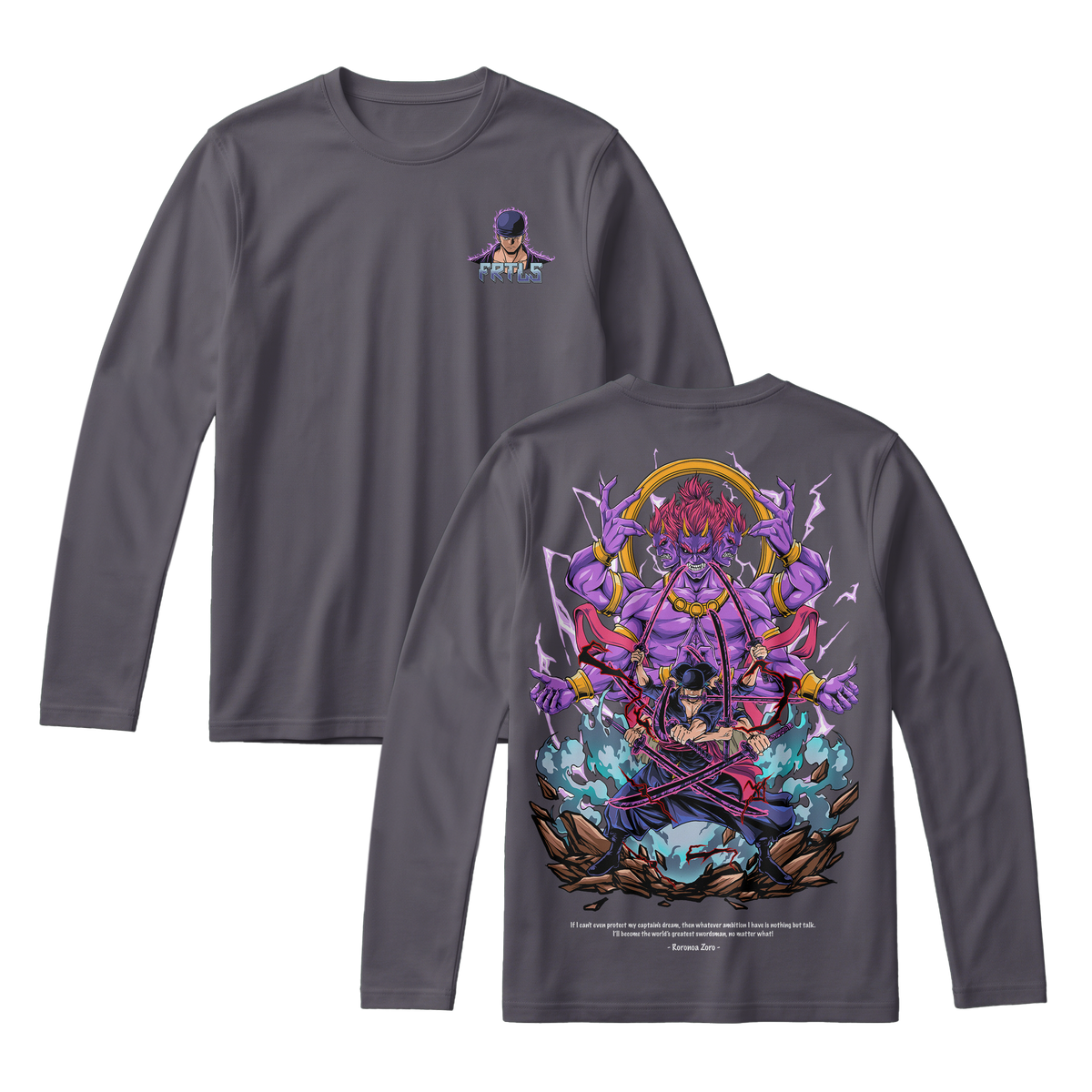 Anime One Piece Roronoa Zoro Long Sleeve Tee - RZM002