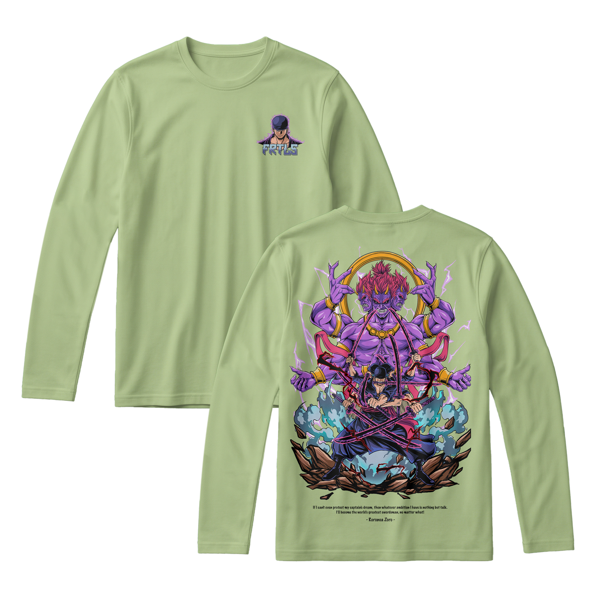 Anime One Piece Roronoa Zoro Long Sleeve Tee - RZM002