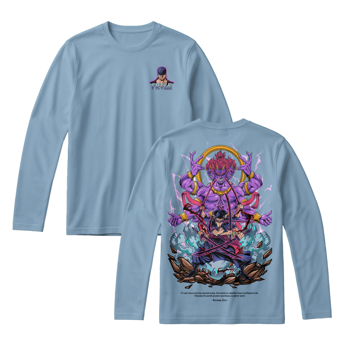 Anime One Piece Roronoa Zoro Long Sleeve Tee - RZM002