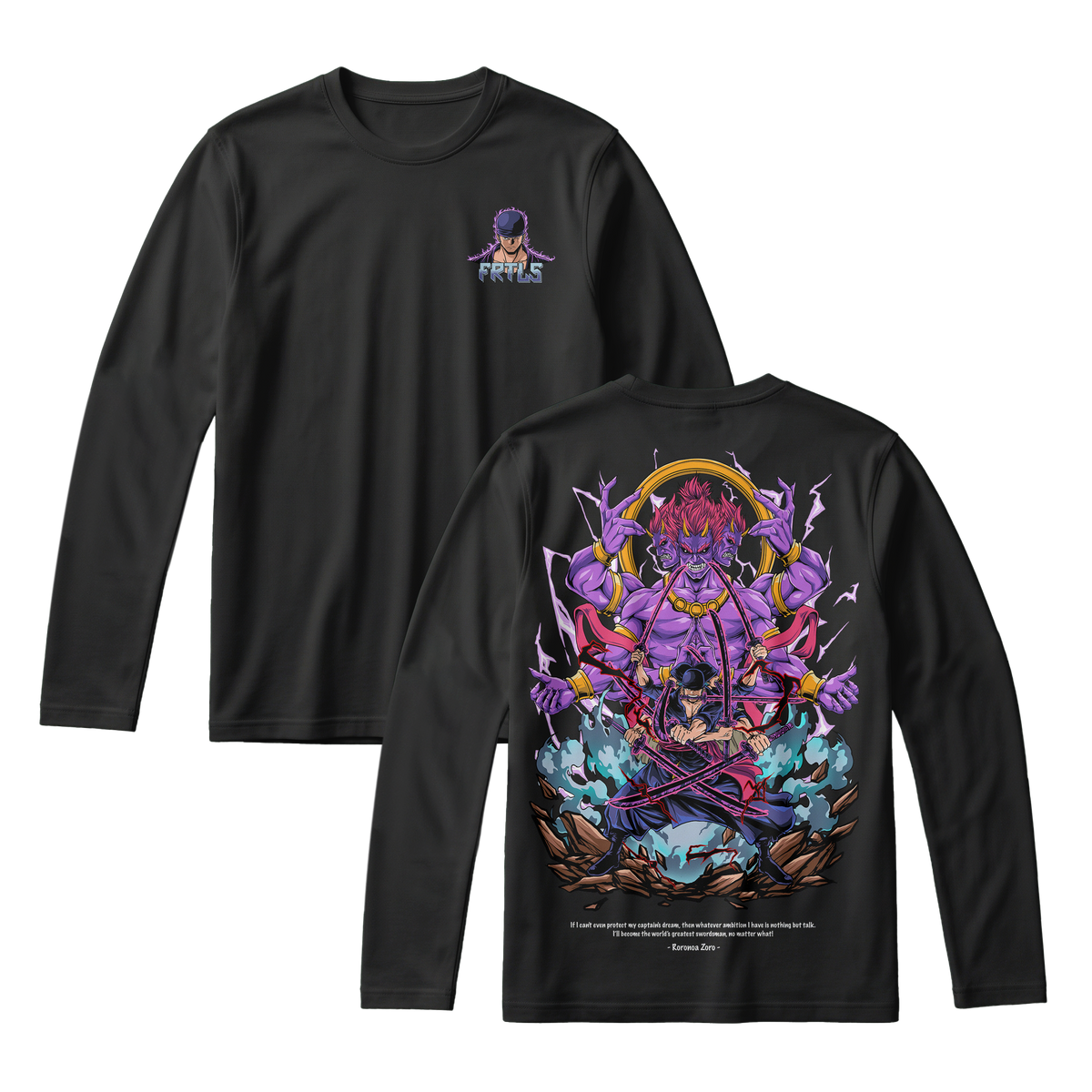 Anime One Piece Roronoa Zoro Long Sleeve Tee - RZM002