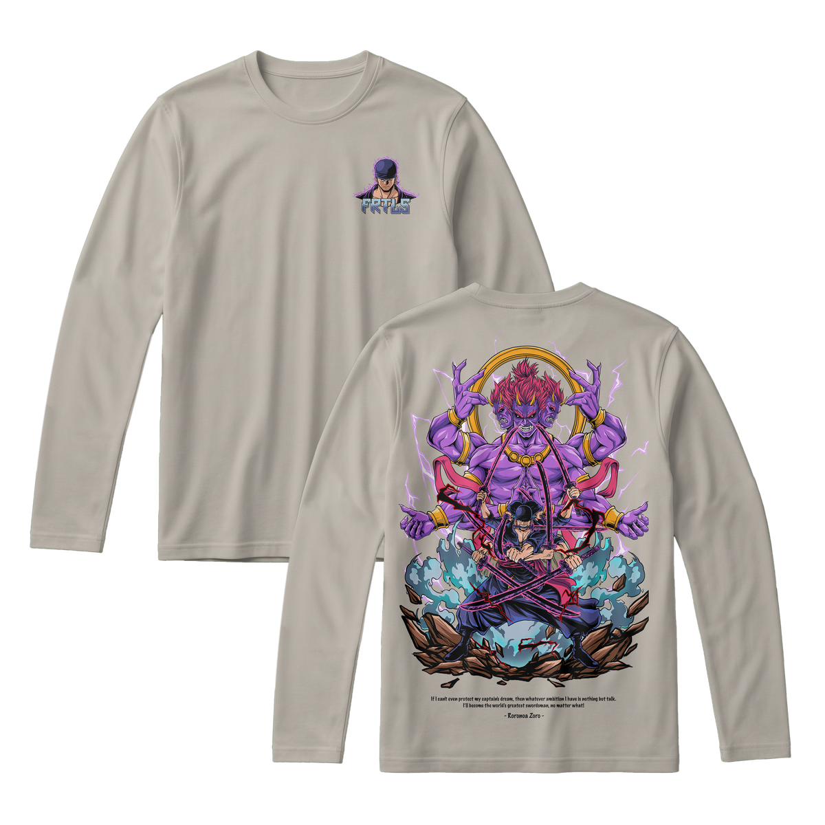 Anime One Piece Roronoa Zoro Long Sleeve Tee - RZM002