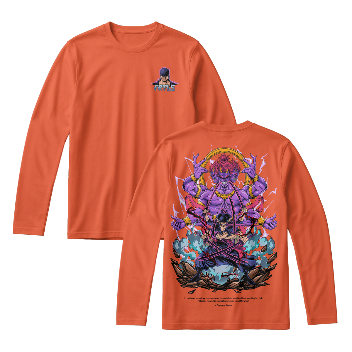 Anime One Piece Roronoa Zoro Long Sleeve Tee - RZM002