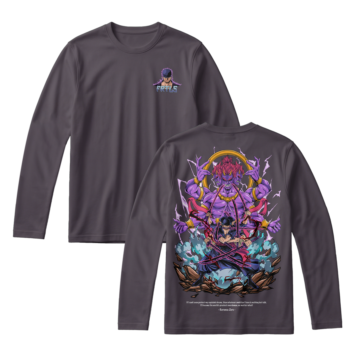 Anime One Piece Roronoa Zoro Long Sleeve Tee - RZM002