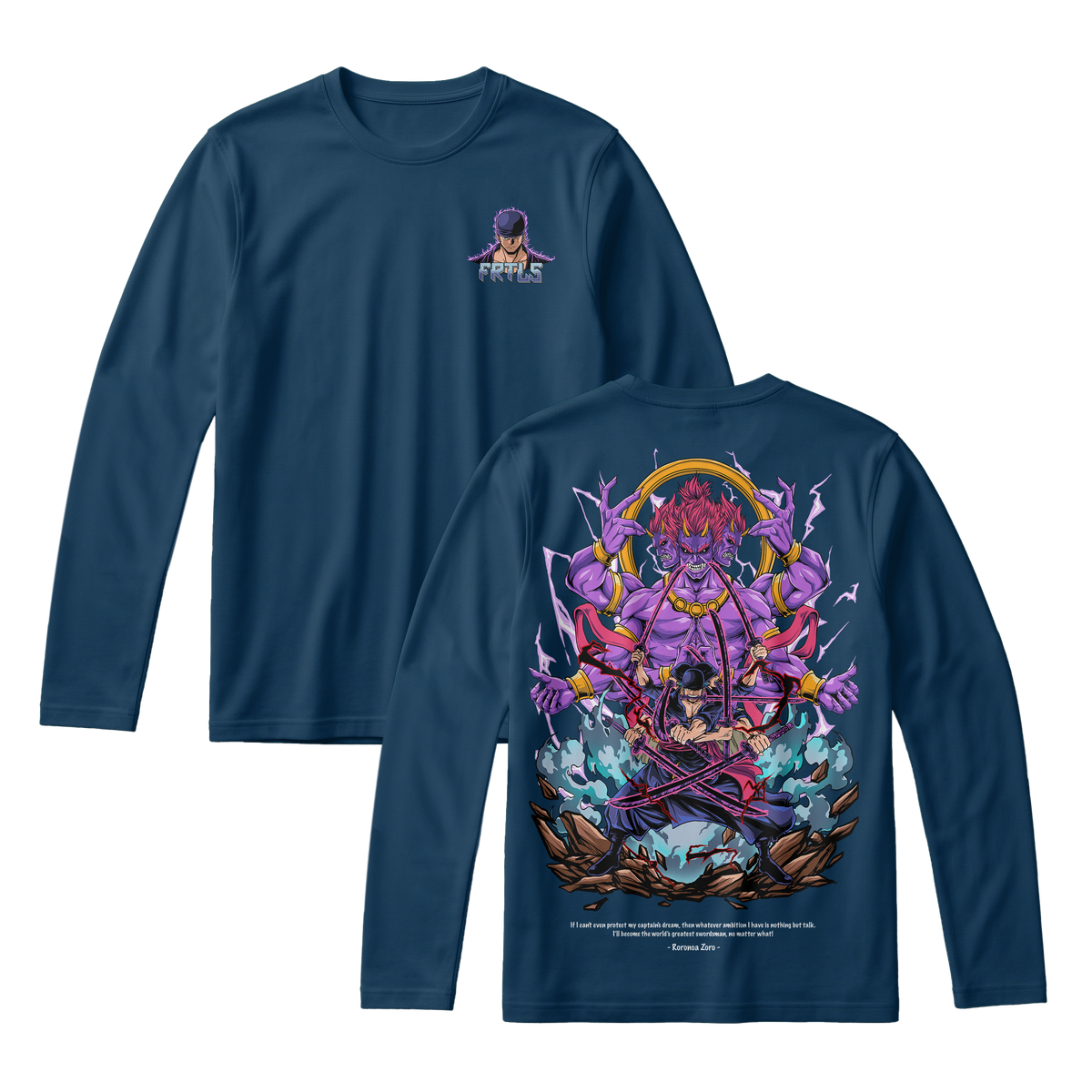 Anime One Piece Roronoa Zoro Long Sleeve Tee - RZM002