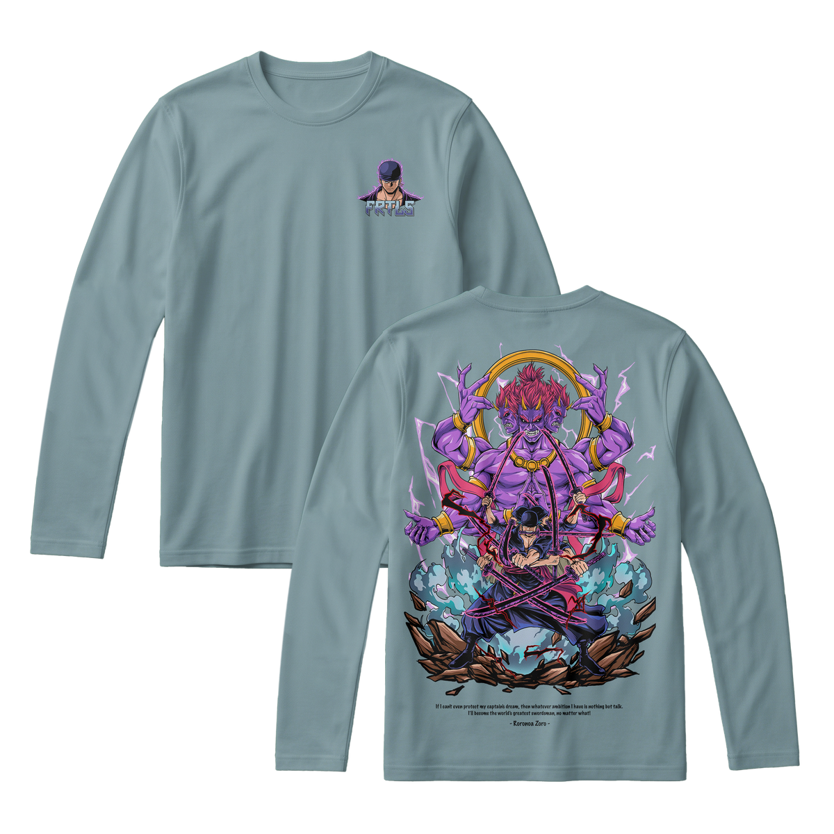 Anime One Piece Roronoa Zoro Long Sleeve Tee - RZM002