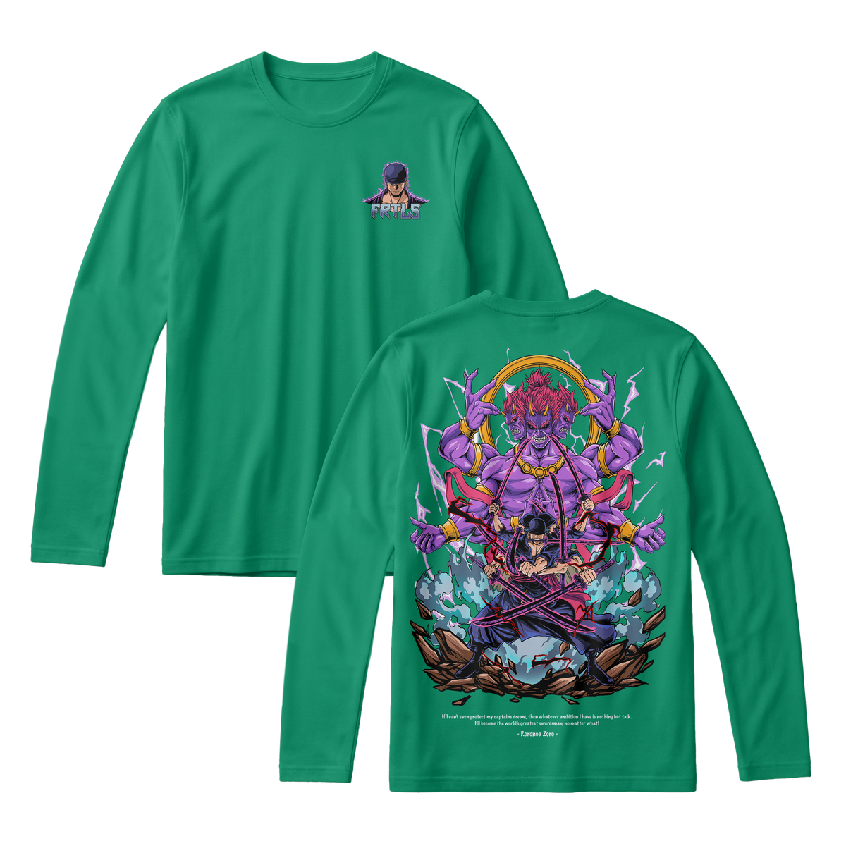 Anime One Piece Roronoa Zoro Long Sleeve Tee - RZM002