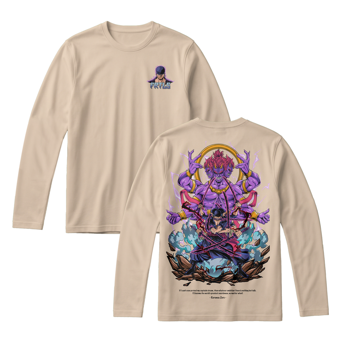 Anime One Piece Roronoa Zoro Long Sleeve Tee - RZM002
