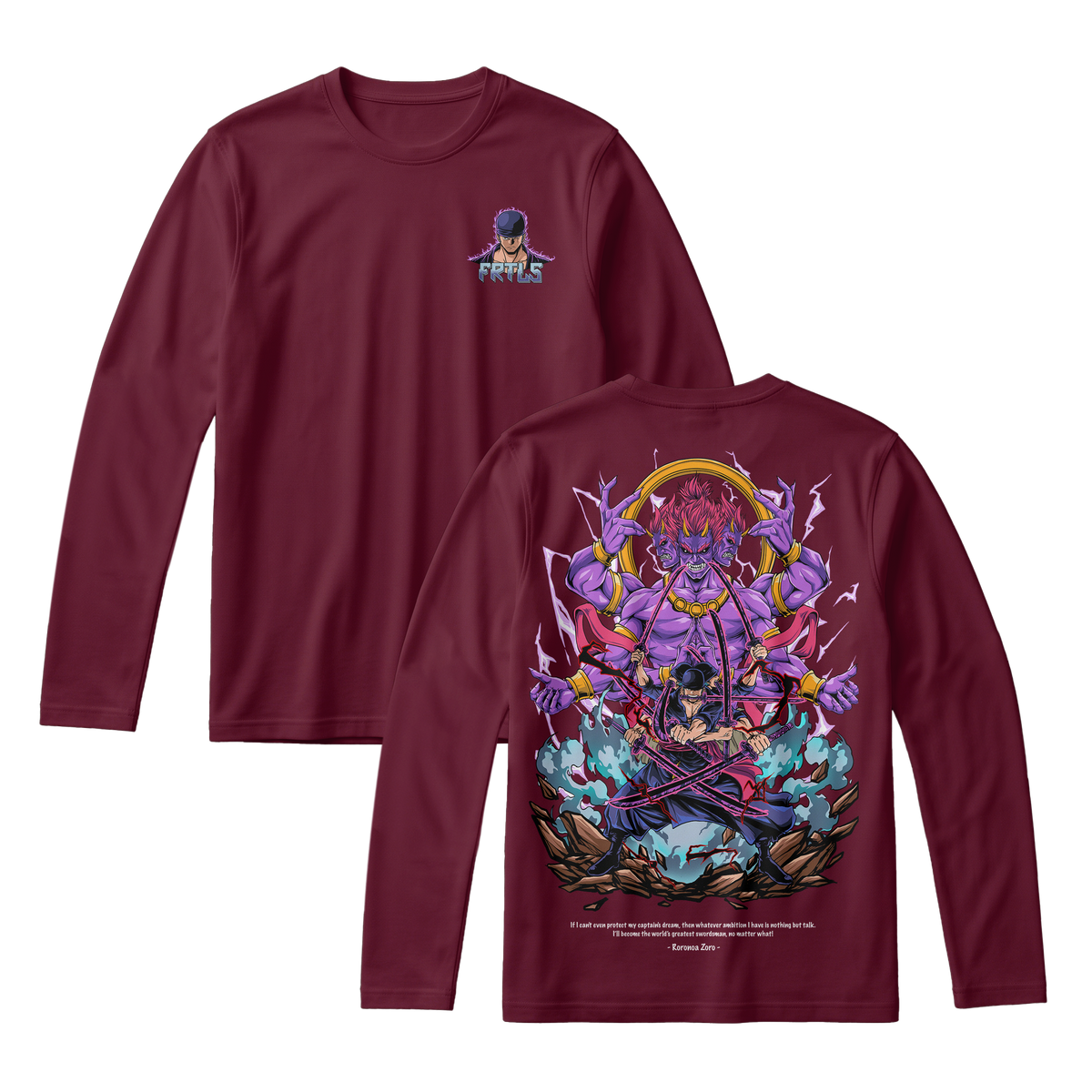Anime One Piece Roronoa Zoro Long Sleeve Tee - RZM002
